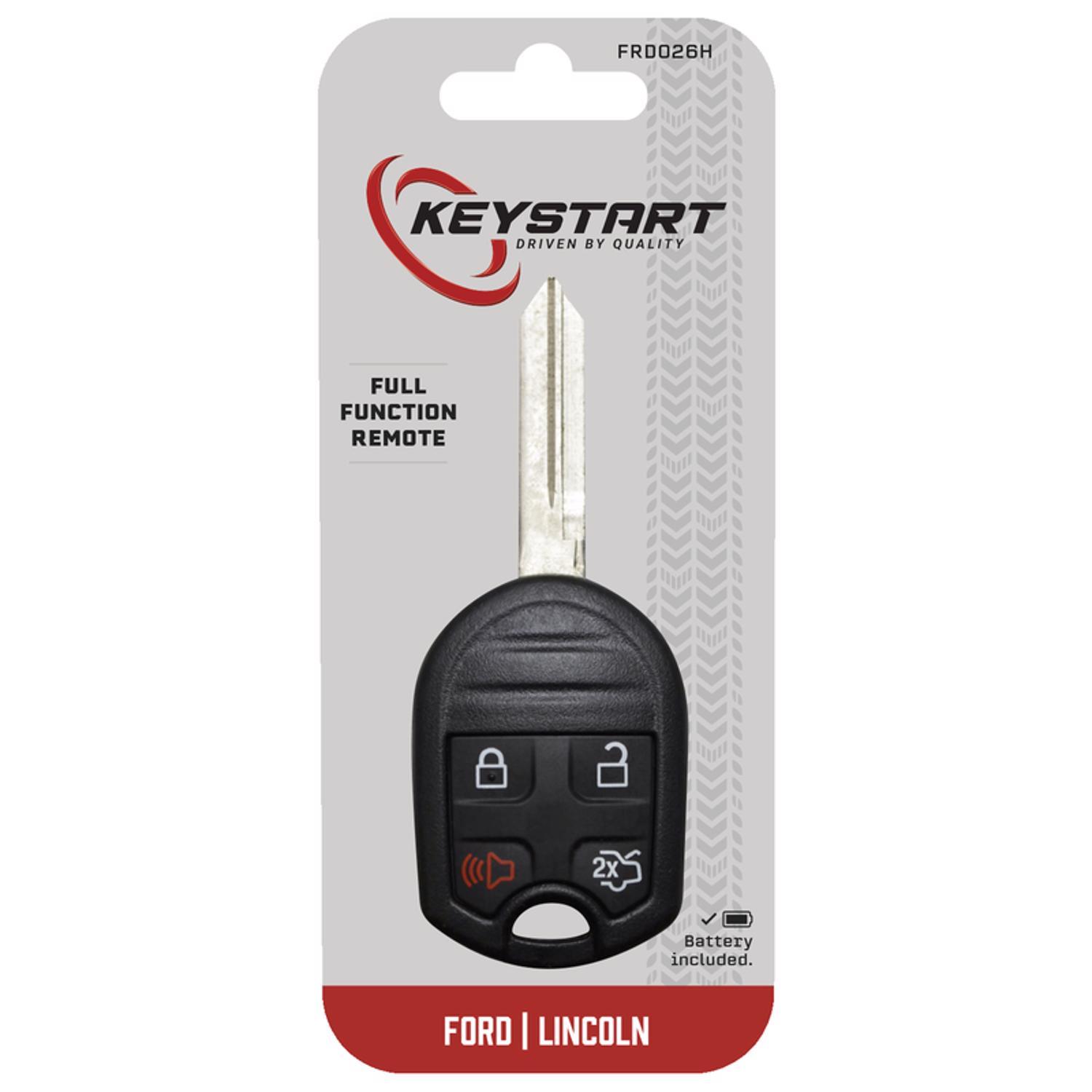 KeyStart FRD026 Advanced Security Automotive Remote HD Key Traditional Blade For Ford Lincoln Mercur