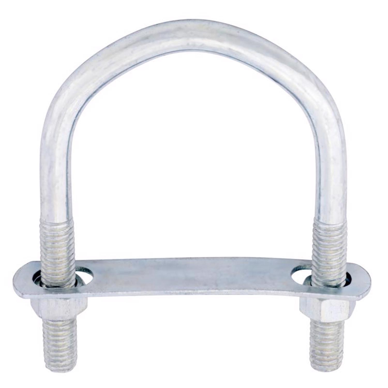 Hampton 3/8 in. X 2-1/2 in. W X 3-5/8 in. L Coarse Zinc-Plated Steel U-Bolt