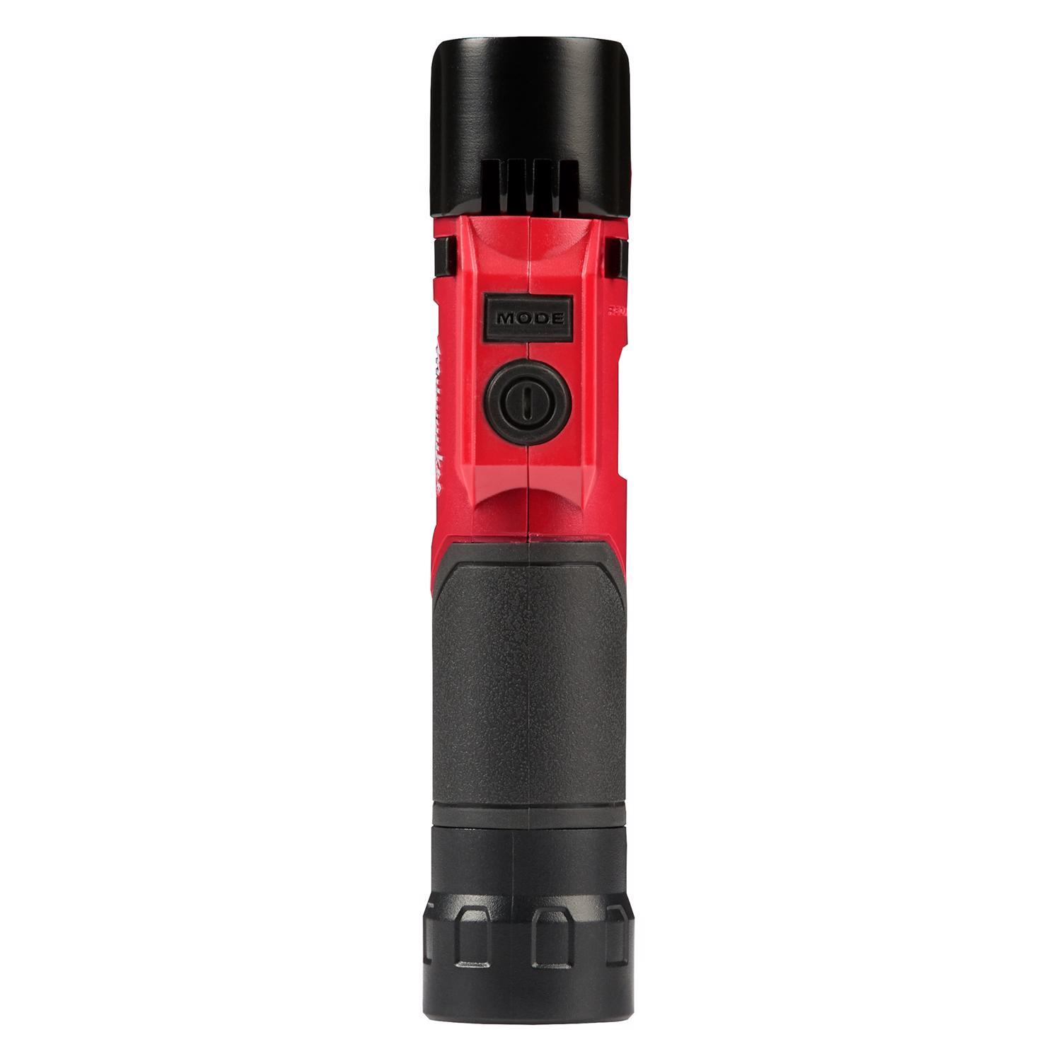 Milwaukee 500 lm Black/Red LED Rechargeable Rechargeable Flashlight
