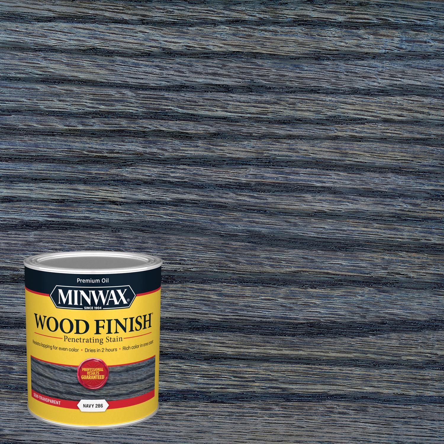 Minwax Wood Finish Semi-Transparent Navy Oil-Based Penetrating Wood Stain 1 qt