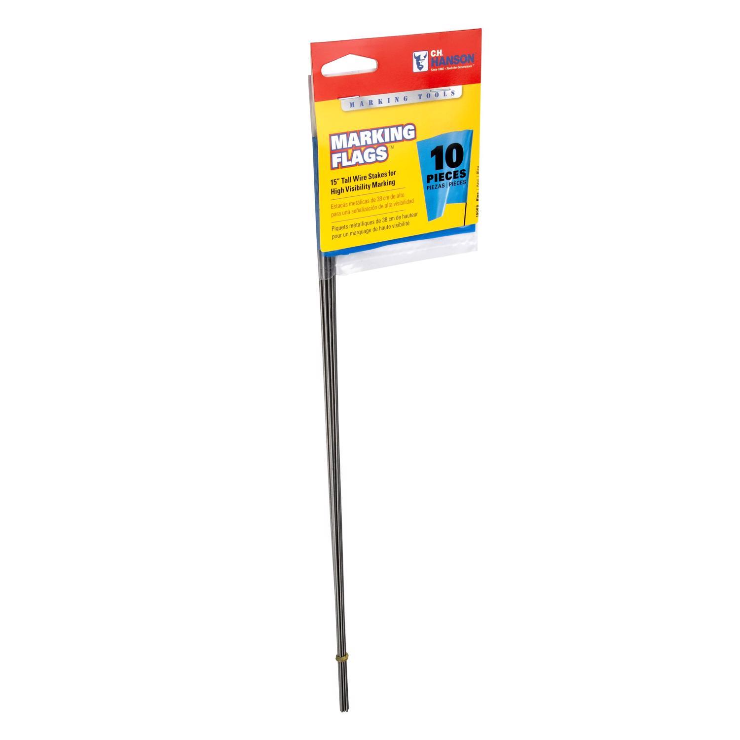 C.H. Hanson 15 in. Blue Marking Flags Polyvinyl 10 pk