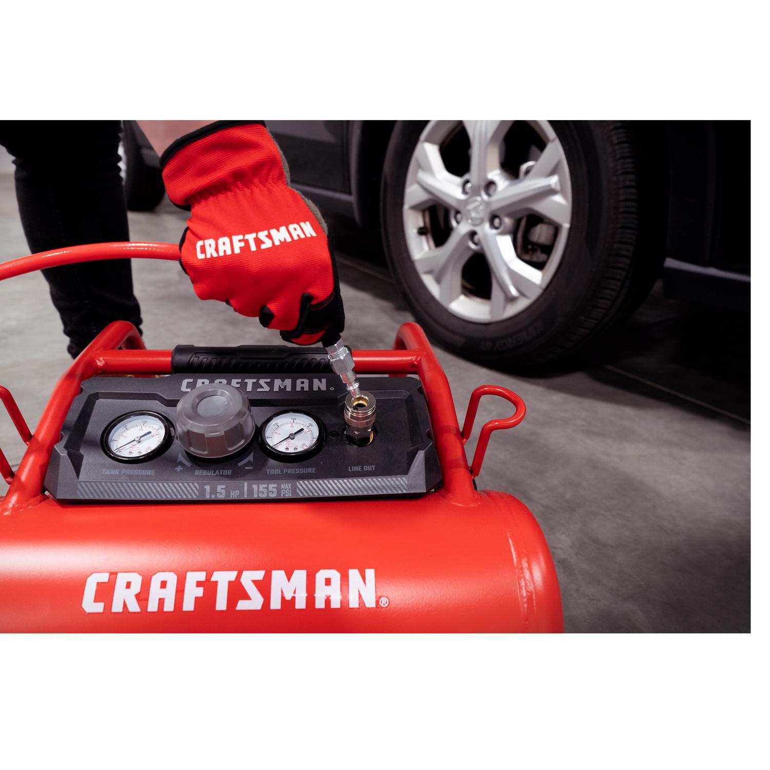Craftsman 3 gal Horizontal Portable Air Compressor 155 psi 1.5 HP