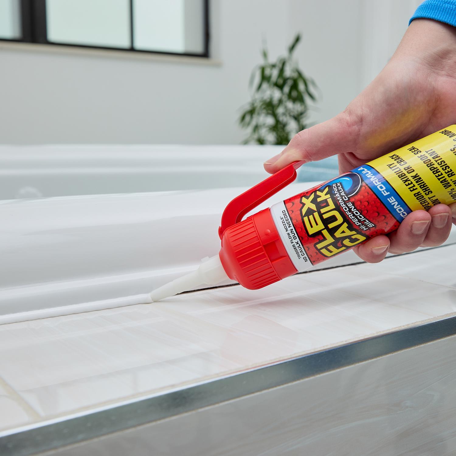 Flex Seal Family of Products Flex Caulk White Silicone All Purpose Caulk Sealant 6.5 oz.