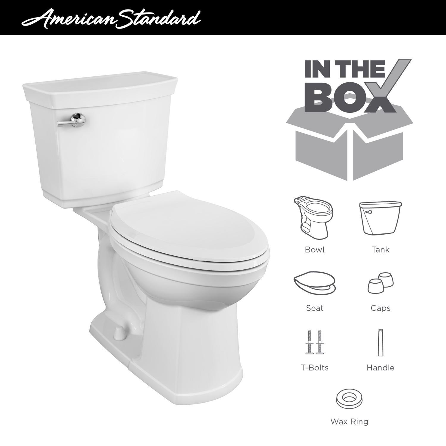 American Standard Astute Vormax ADA Compliant 1.28 gal White Elongated Complete Toilet