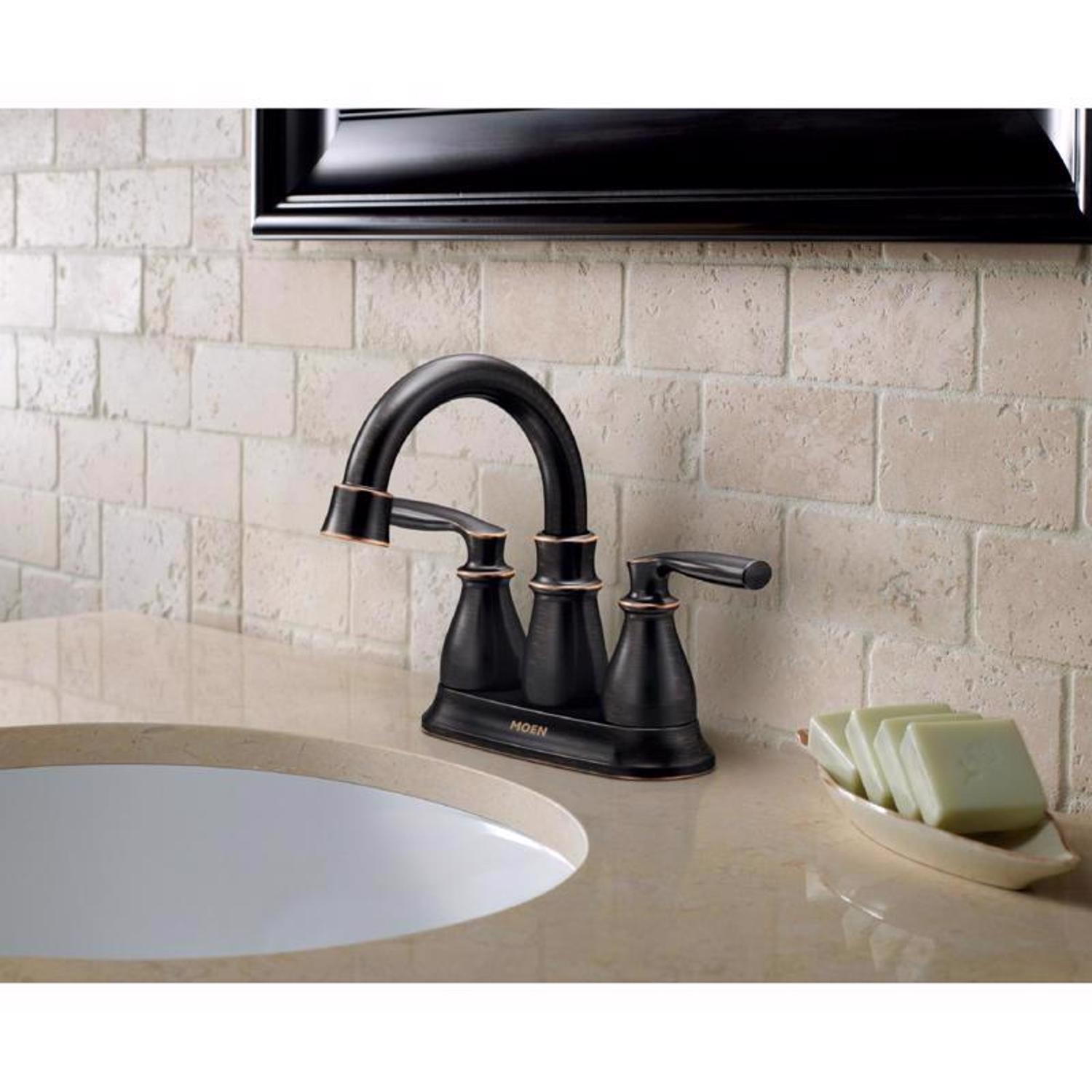 Moen Hilliard Bronze Bathroom Faucet 4 in.