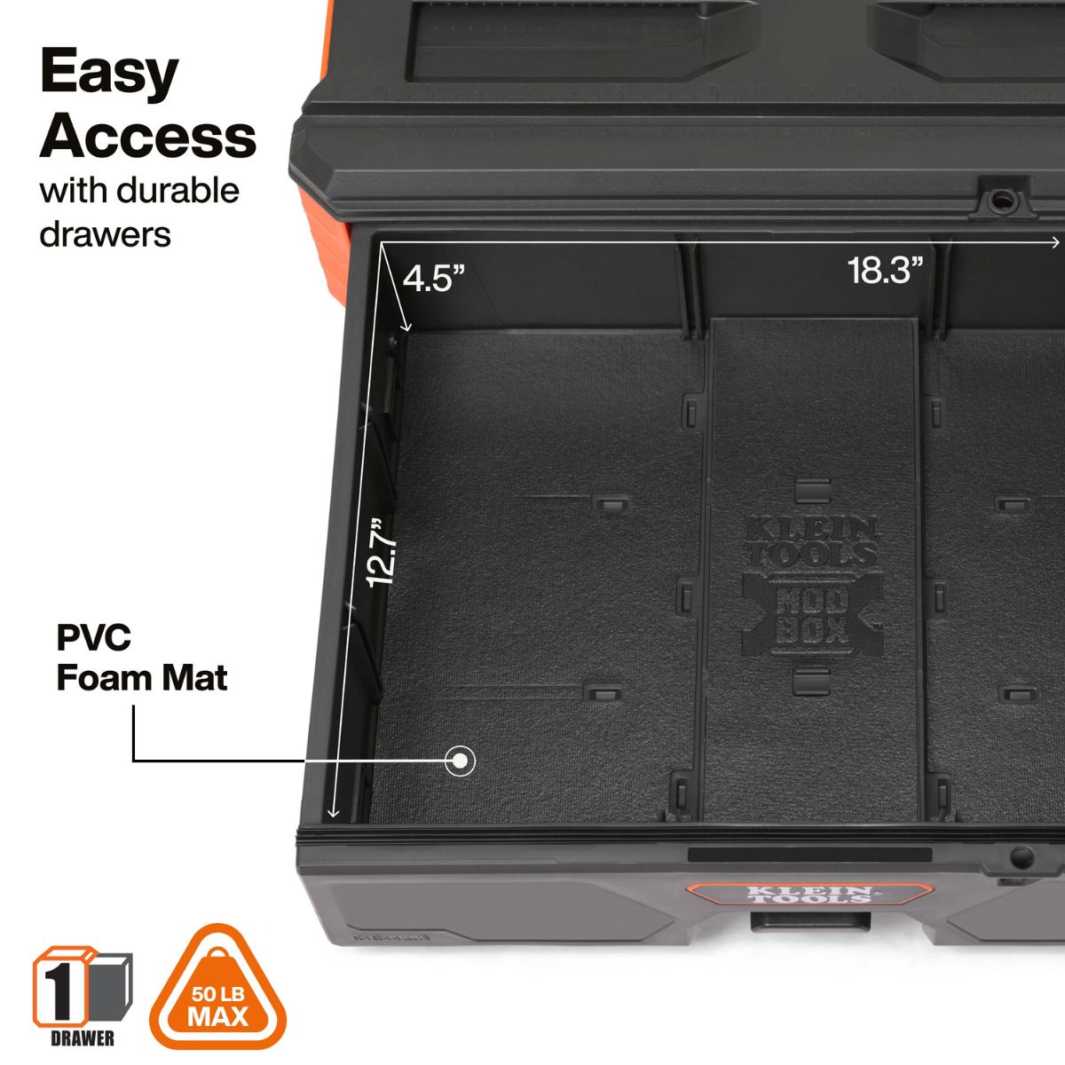 Klein Tools MODbox Compact Single Drawer, Full Width