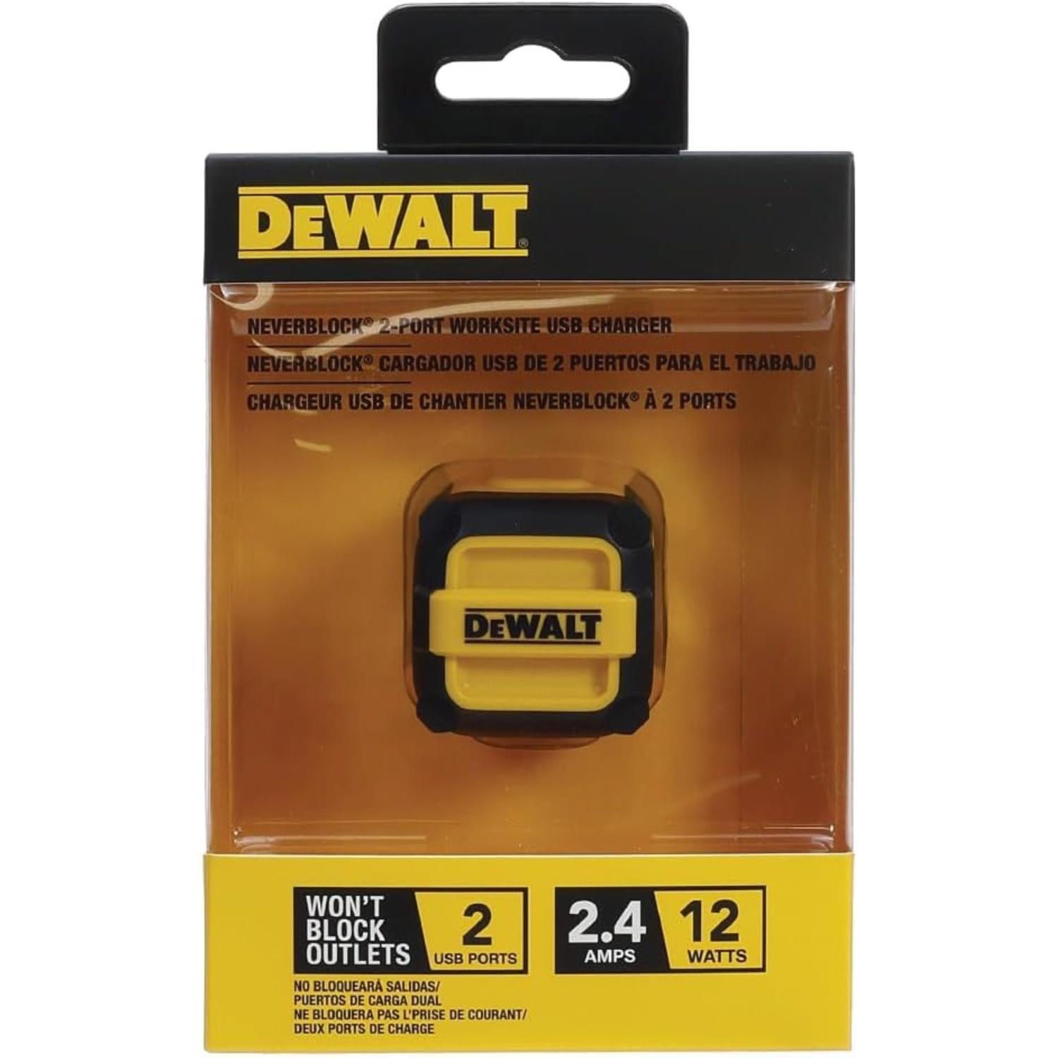DeWalt 2 Port USB Wall Charger 1 pk