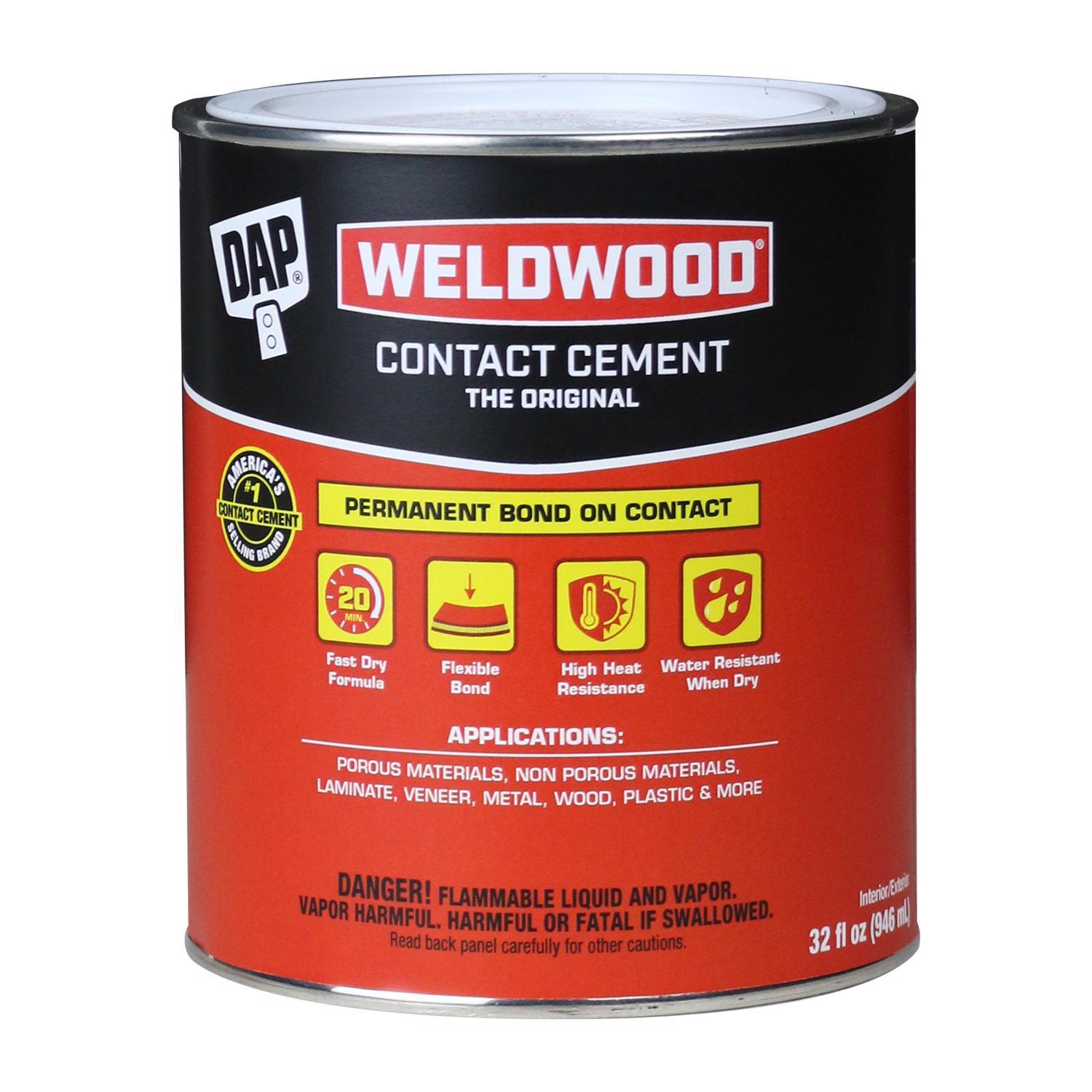 DAP Weldwood High Strength Rubber Tan Contact Cement 1 qt