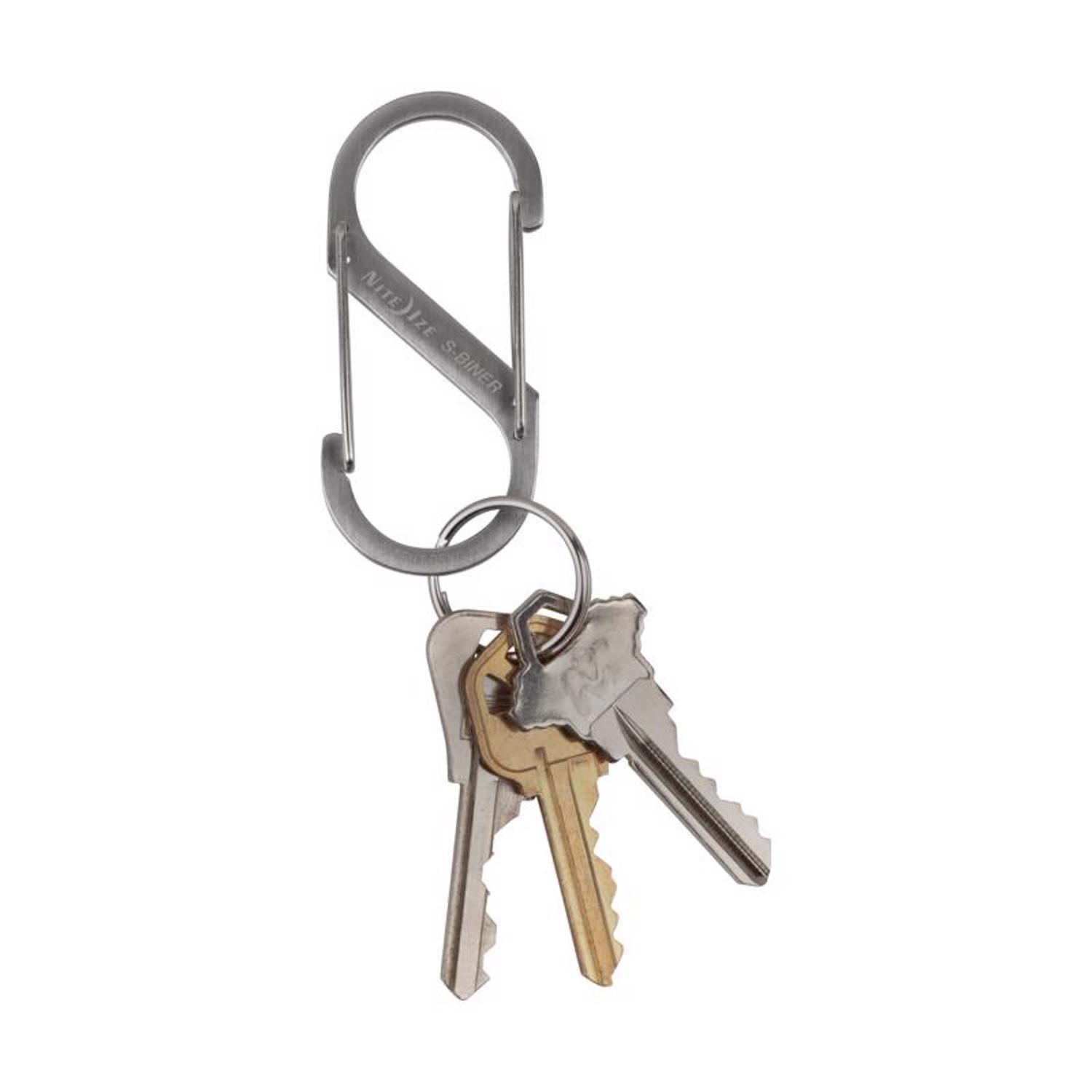 Nite Ize S-Biner 1.8 in. D Stainless Steel Silver Carabiner Key Holder