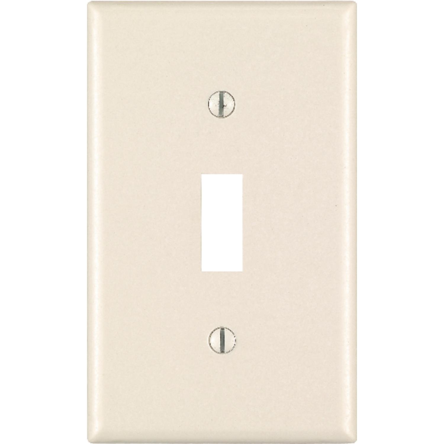 Leviton Light Almond 1 gang Thermoset Plastic Toggle Wall Plate 1 pk