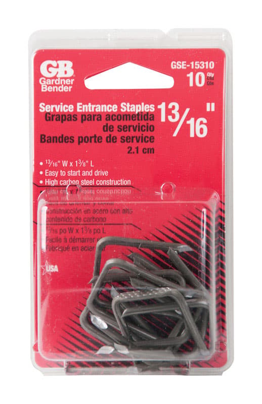 Gardner Bender.813 in. W Steel Service Entrance Staple 10 pk