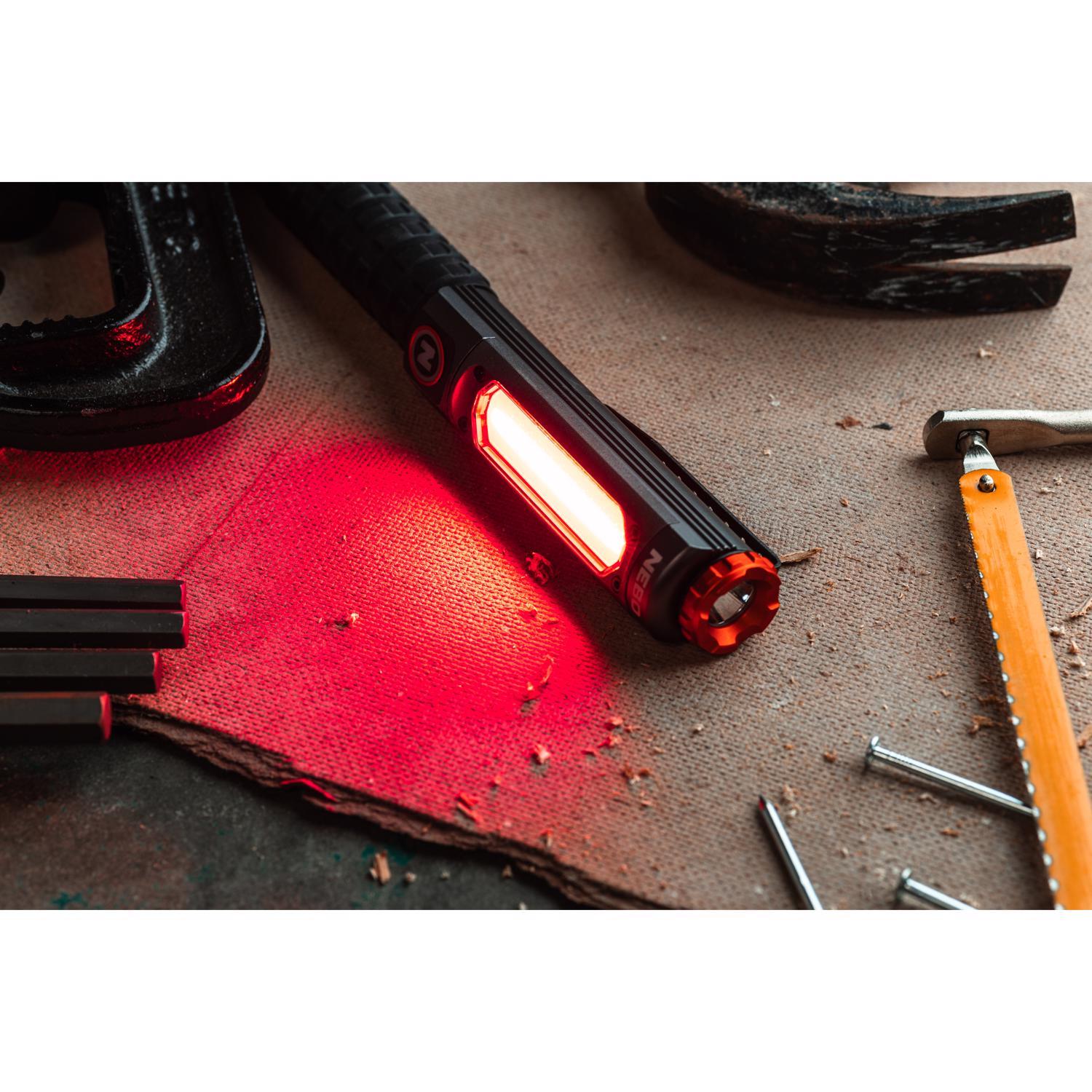 NEBO Big Larry 600 lm Black/Gray LED Rechargeable Work Light Flashlight 18650 Battery