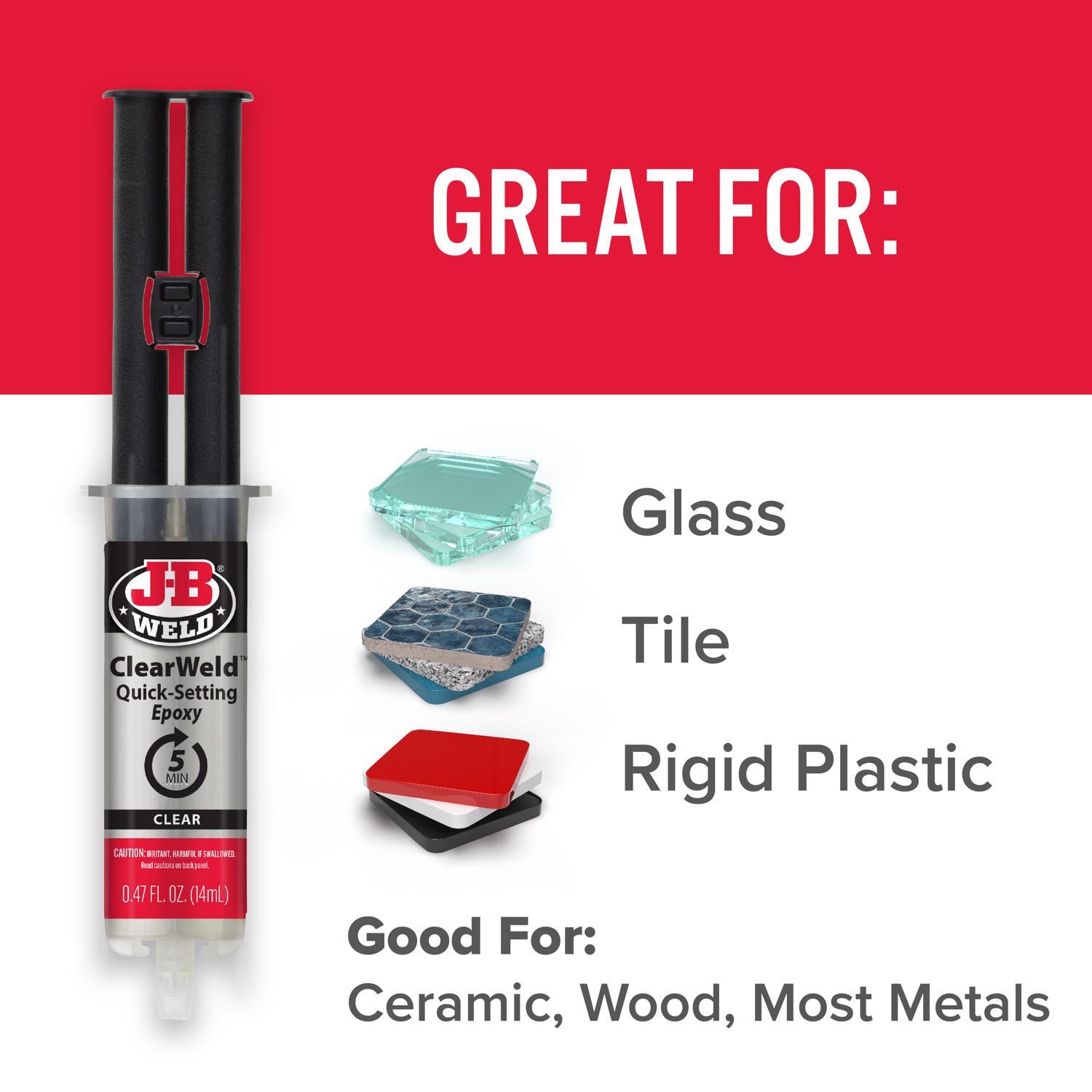 J-B Weld Clear Weld High Strength Epoxy Clear Syringes 0.47 oz