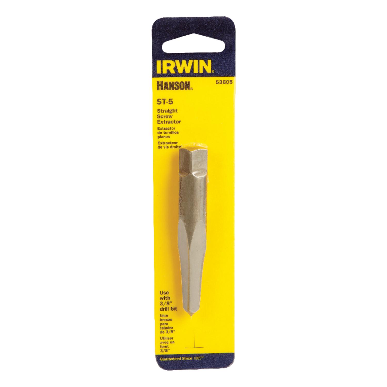Irwin Hanson 3/8 in. X 3/8 in. D Carbon Steel Straight Screw Extractor 7 in. 1 pc