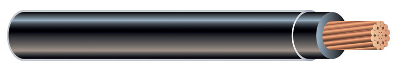 Southwire 500 ft. 2/0 THHN Stranded Wire Black - Sold by the foot