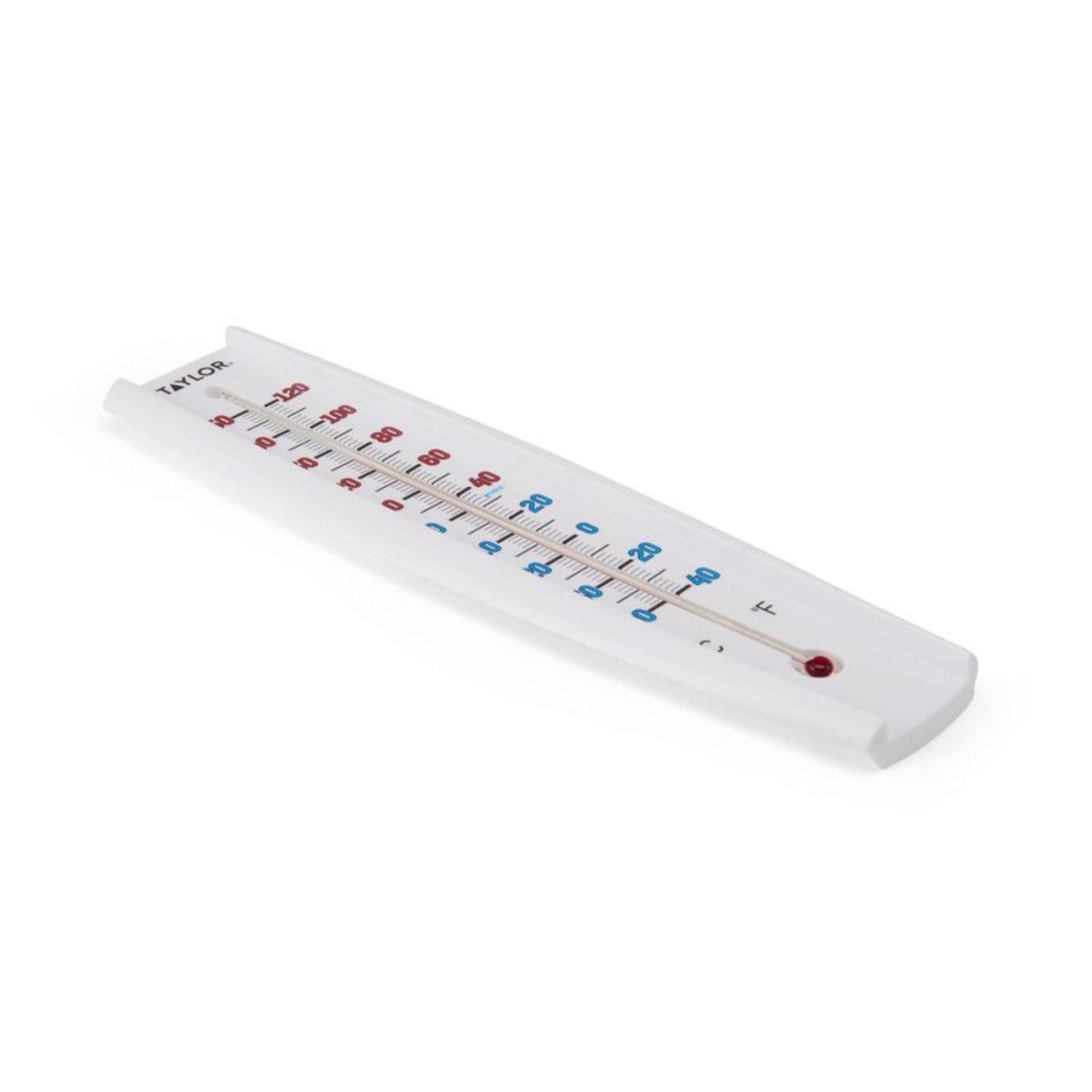 Taylor Jumbo Size Tube Thermometer Plastic White 14.57 in.