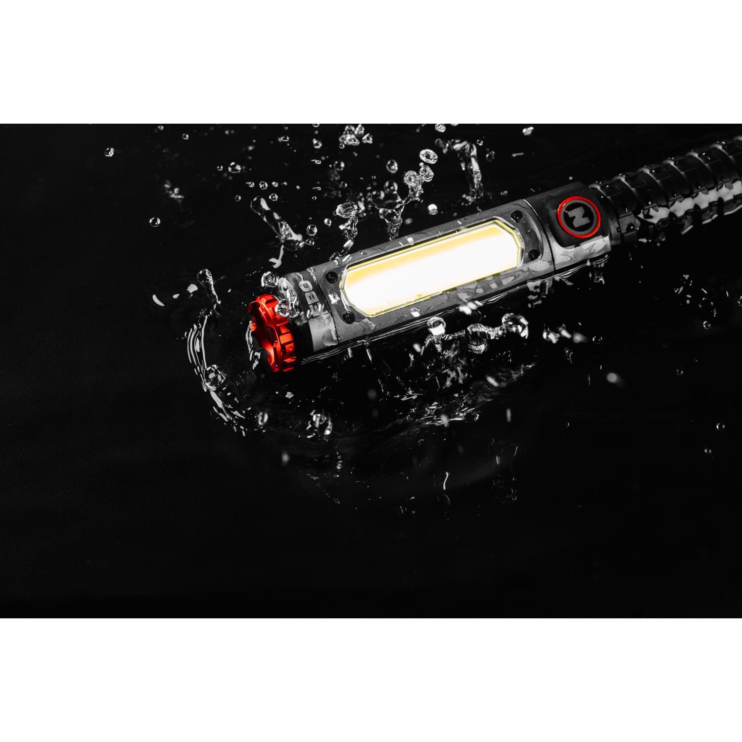 NEBO Big Larry 600 lm Black/Gray LED Rechargeable Work Light Flashlight 18650 Battery