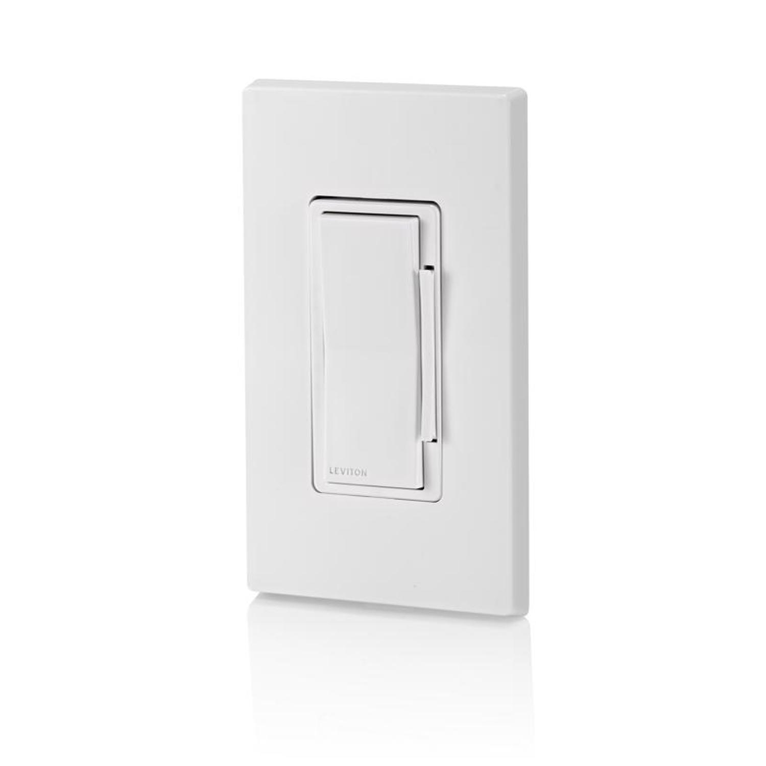 Leviton Decora White Toggle Smart-Enabled Dimmer Switch 1 pk