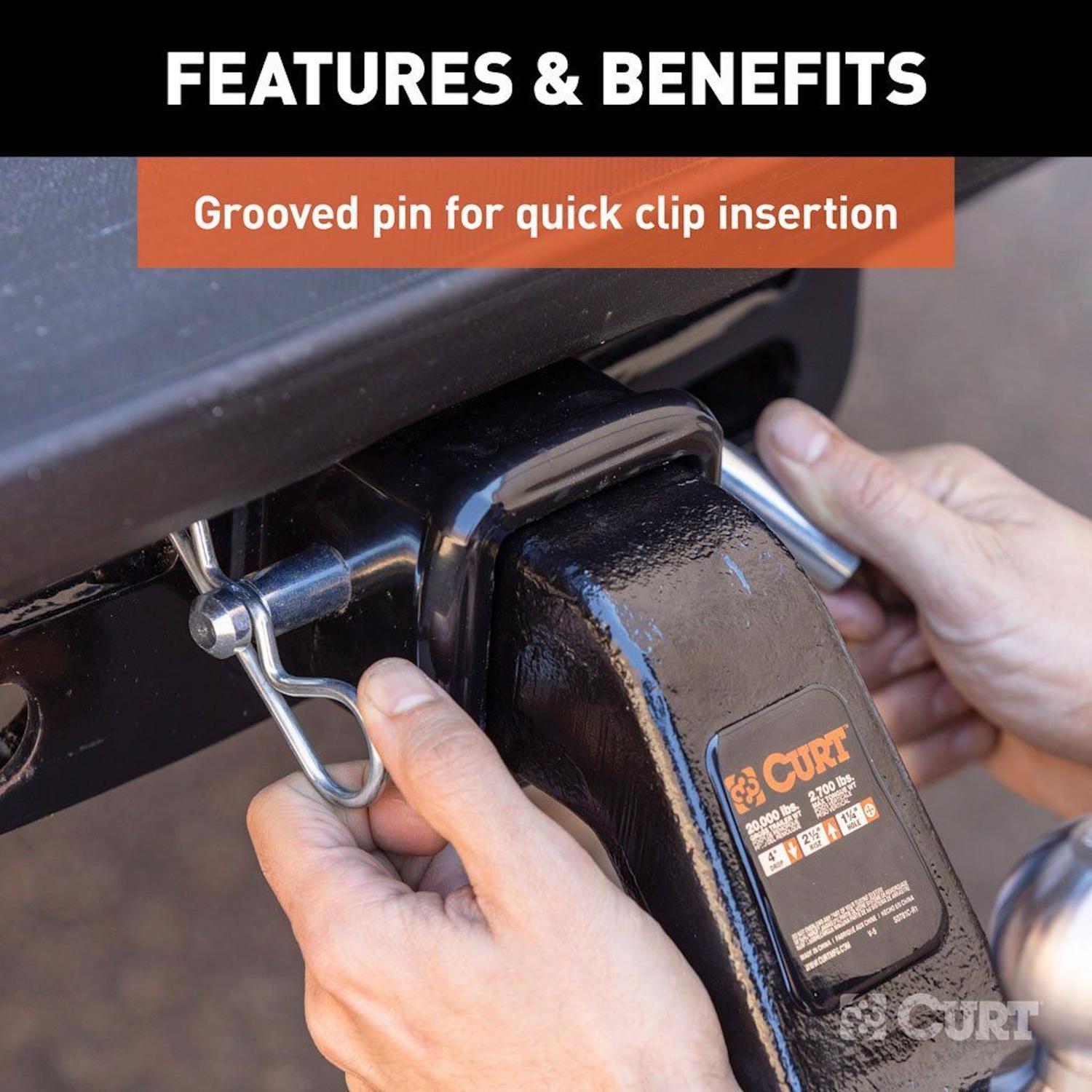 CURT 21000 lb. cap. Hitch Pin and Clip