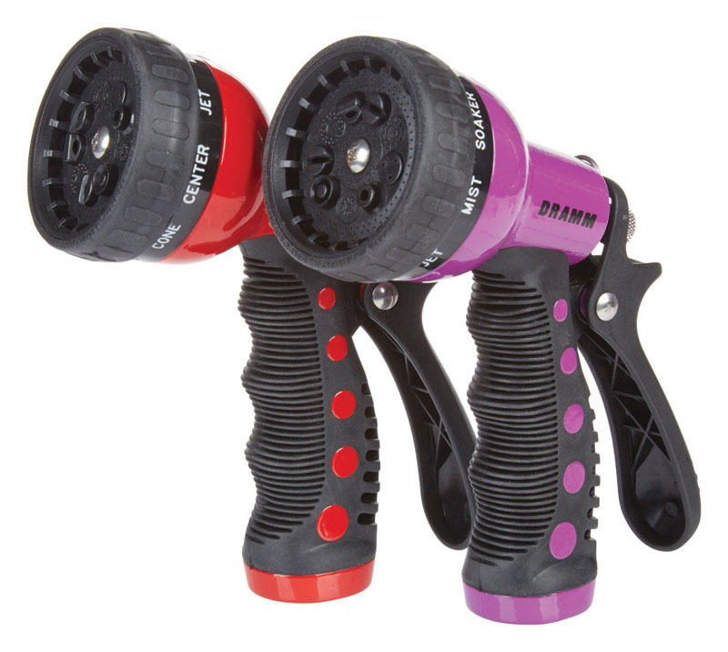 Dramm Revolver 9 pattern Adjustable Hose Nozzle Die-Cast Metal