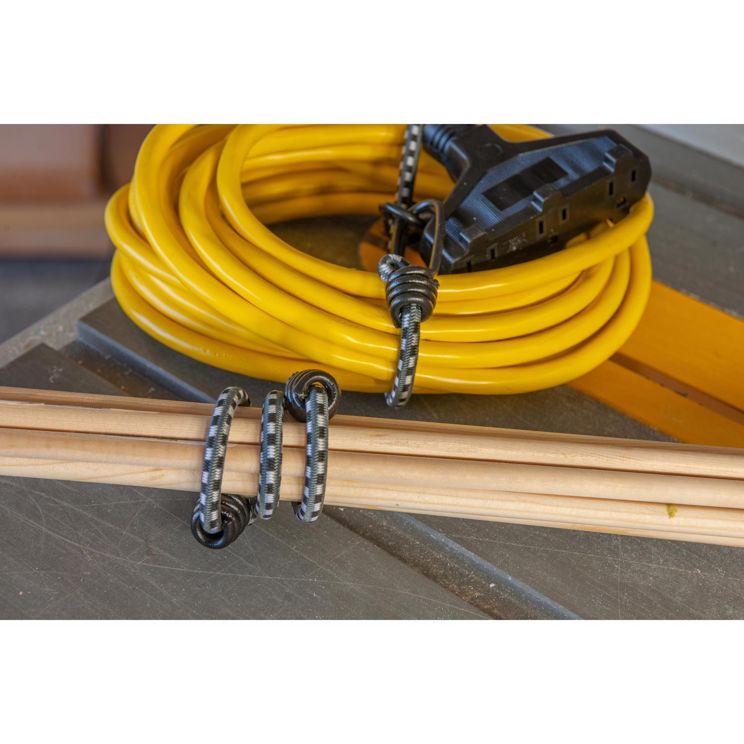 Keeper Black/White Bungee Cord 18 in. L X 0.315 in. 1 pk