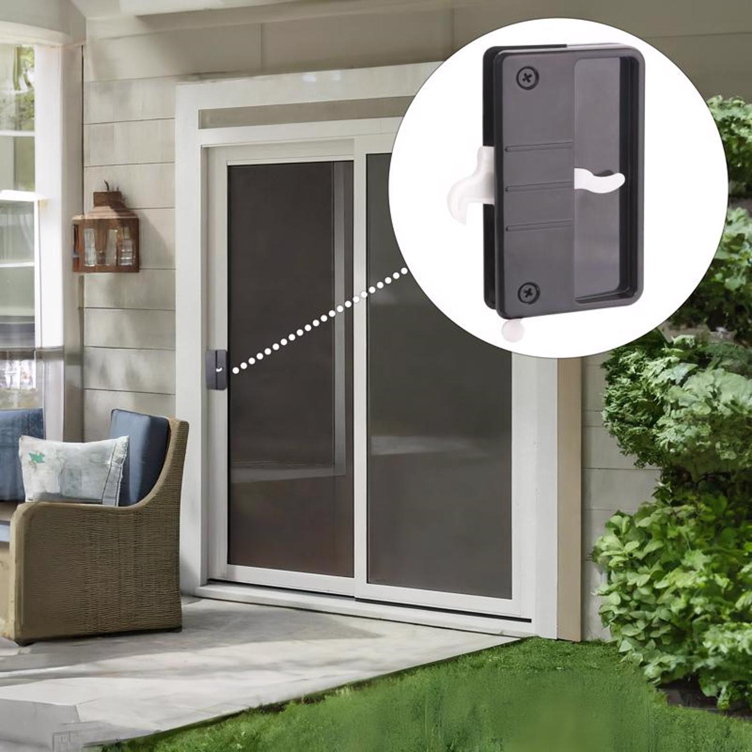 Ace Black Plastic Sliding Door Latch 1 pc