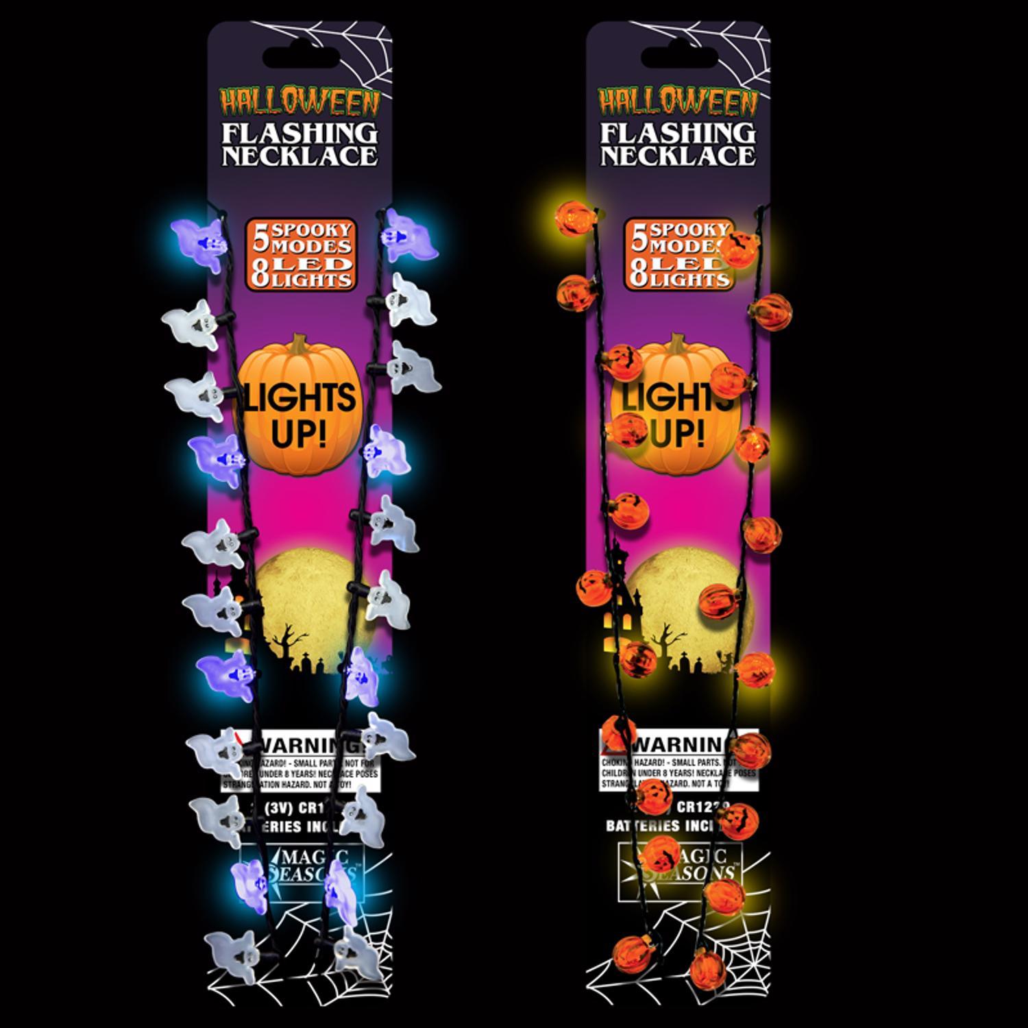 Magic Seasons Halloween Flashing Bulb Necklace Plastic 1 pk