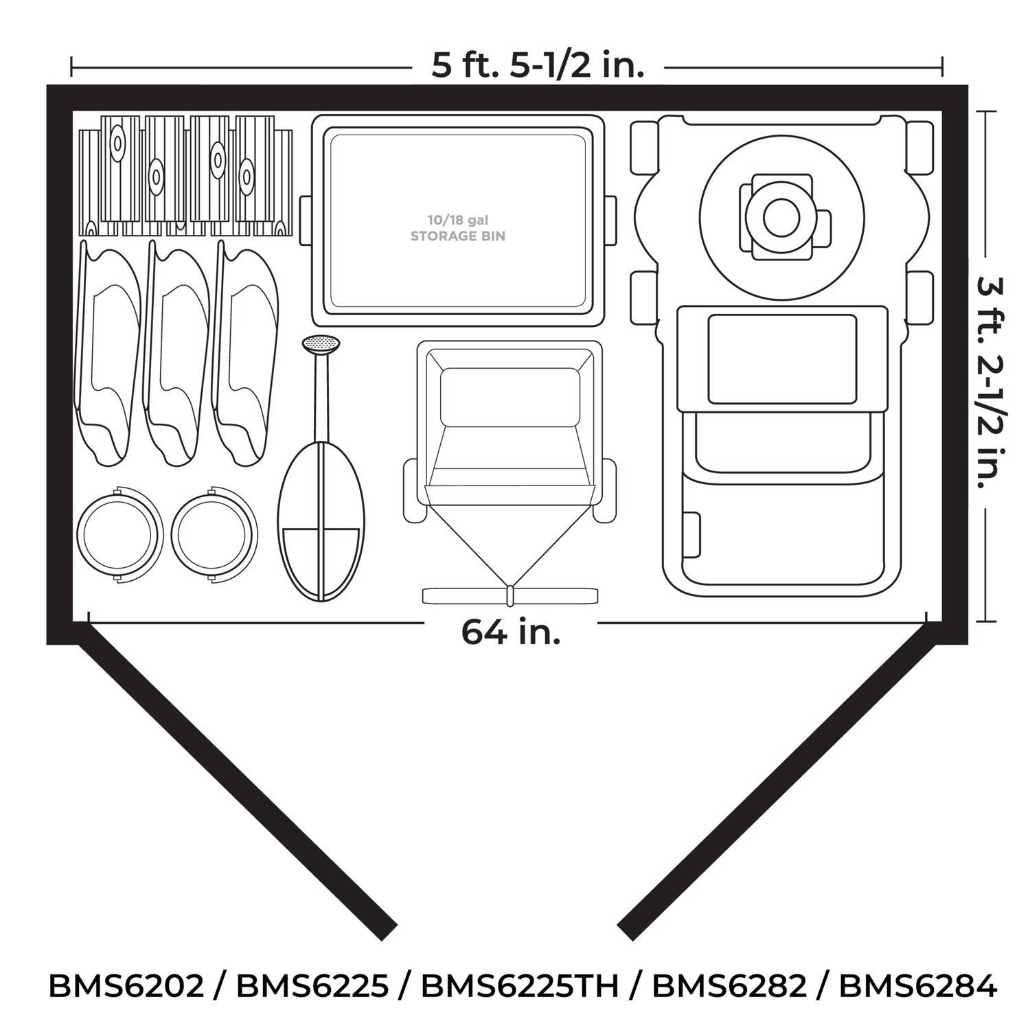 Suncast XL Vertical 5 ft. x 3 ft. Resin Vertical Pent Storage Shed with Floor Kit