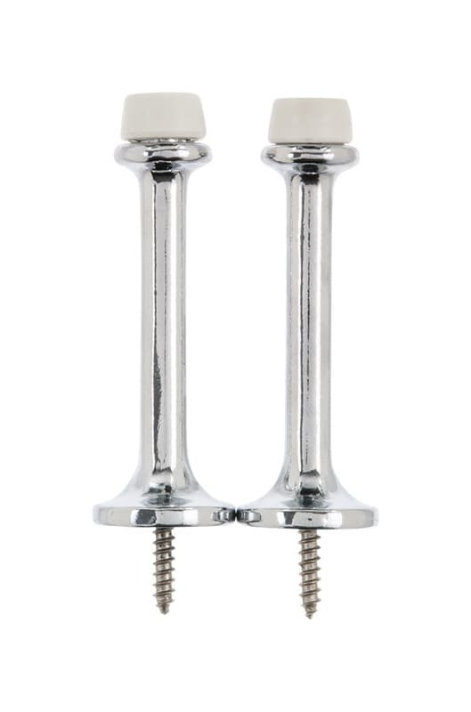 Ace 3 in. W Metal Chrome Yellow Rigid Door Stop Mounts to door and wall 1/8 in.