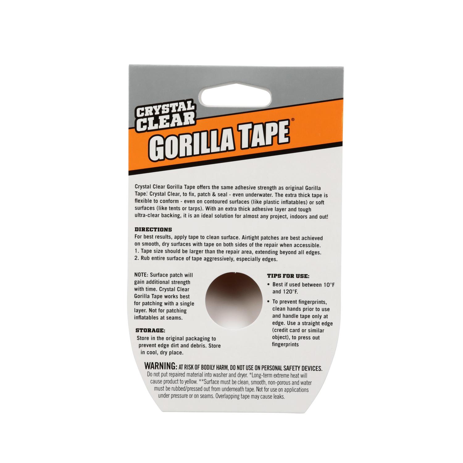 Gorilla 1.88 in. W X 27 ft. L Clear Repair Tape