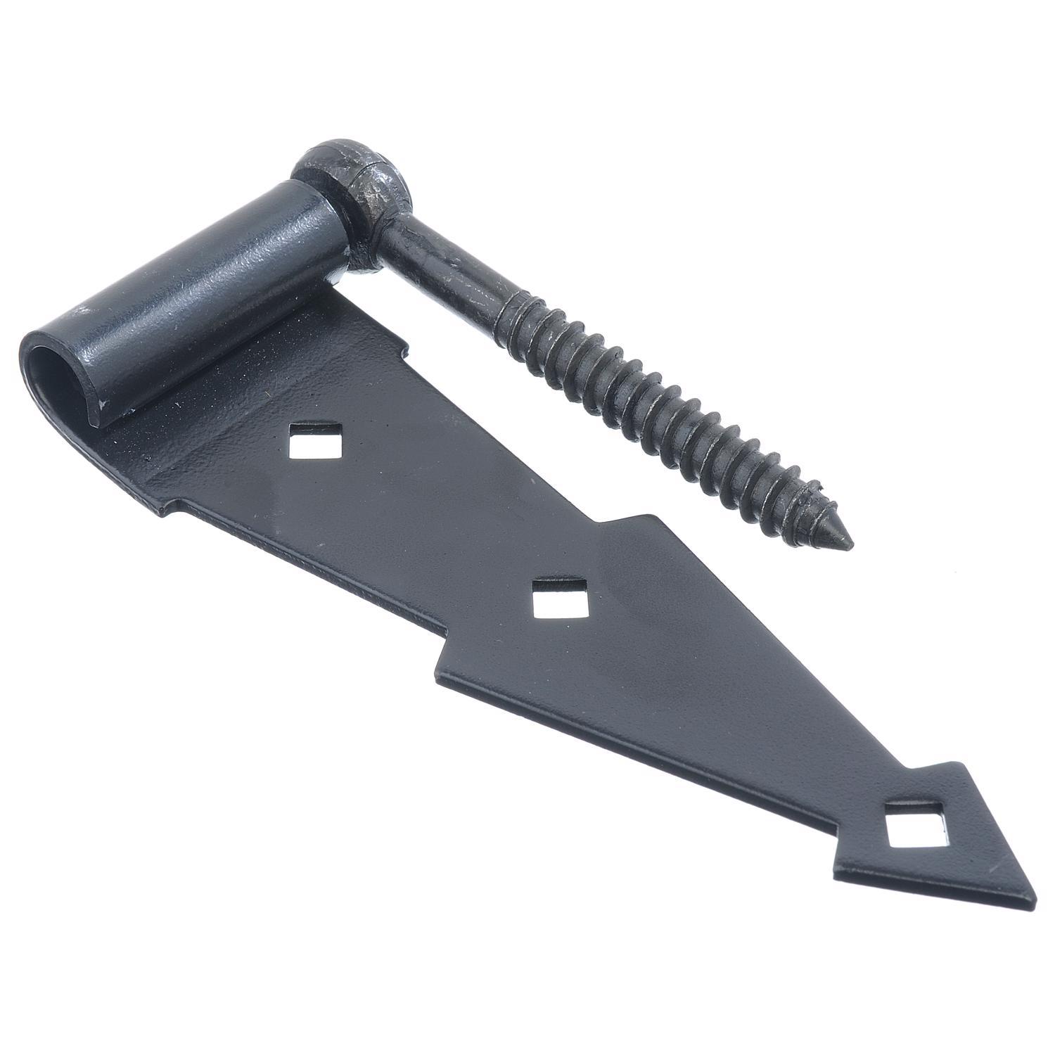 Ace 7 in. L Steel Ornamental Screw Hook Strap Hinge 2 pk