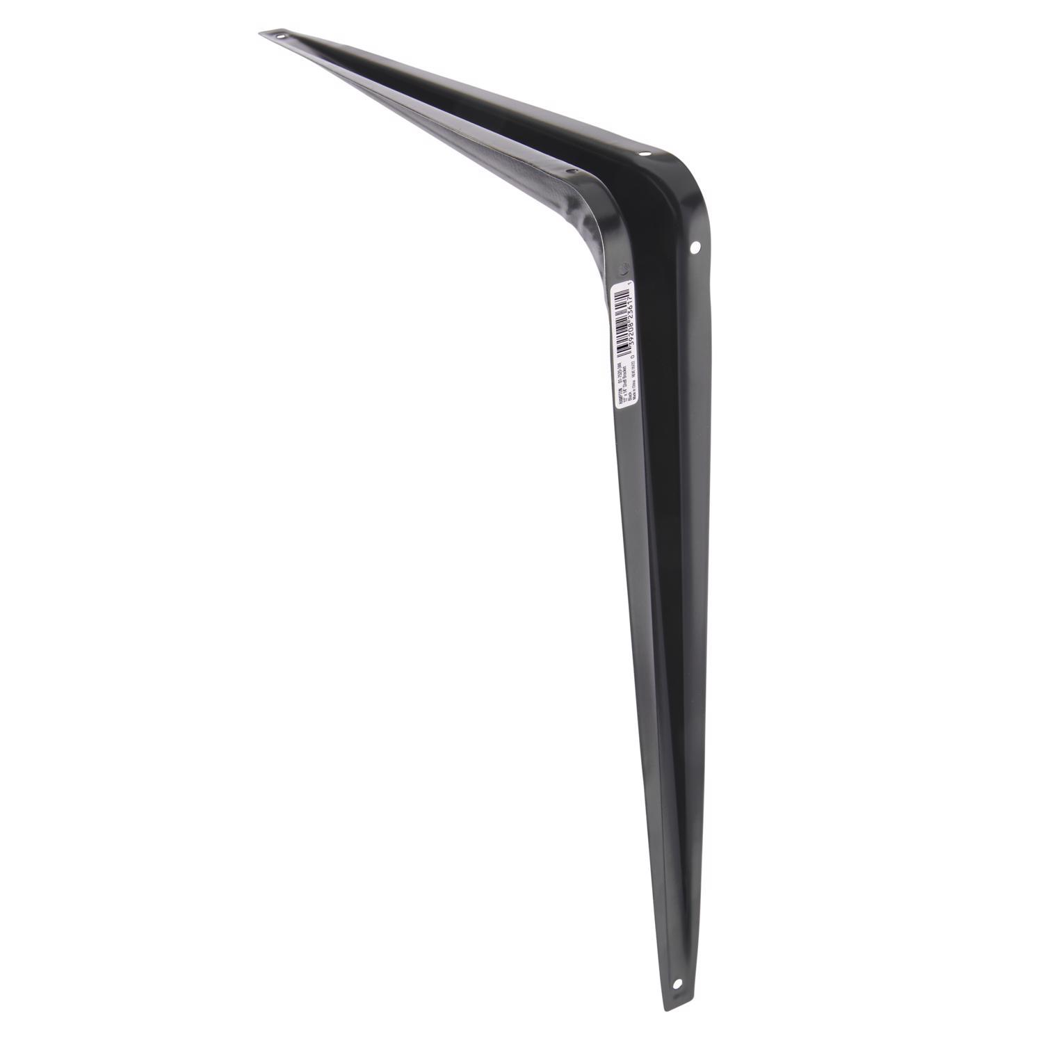 Hampton Black Steel Shelf Support 18 Ga. 12X14 in. L 100 lb