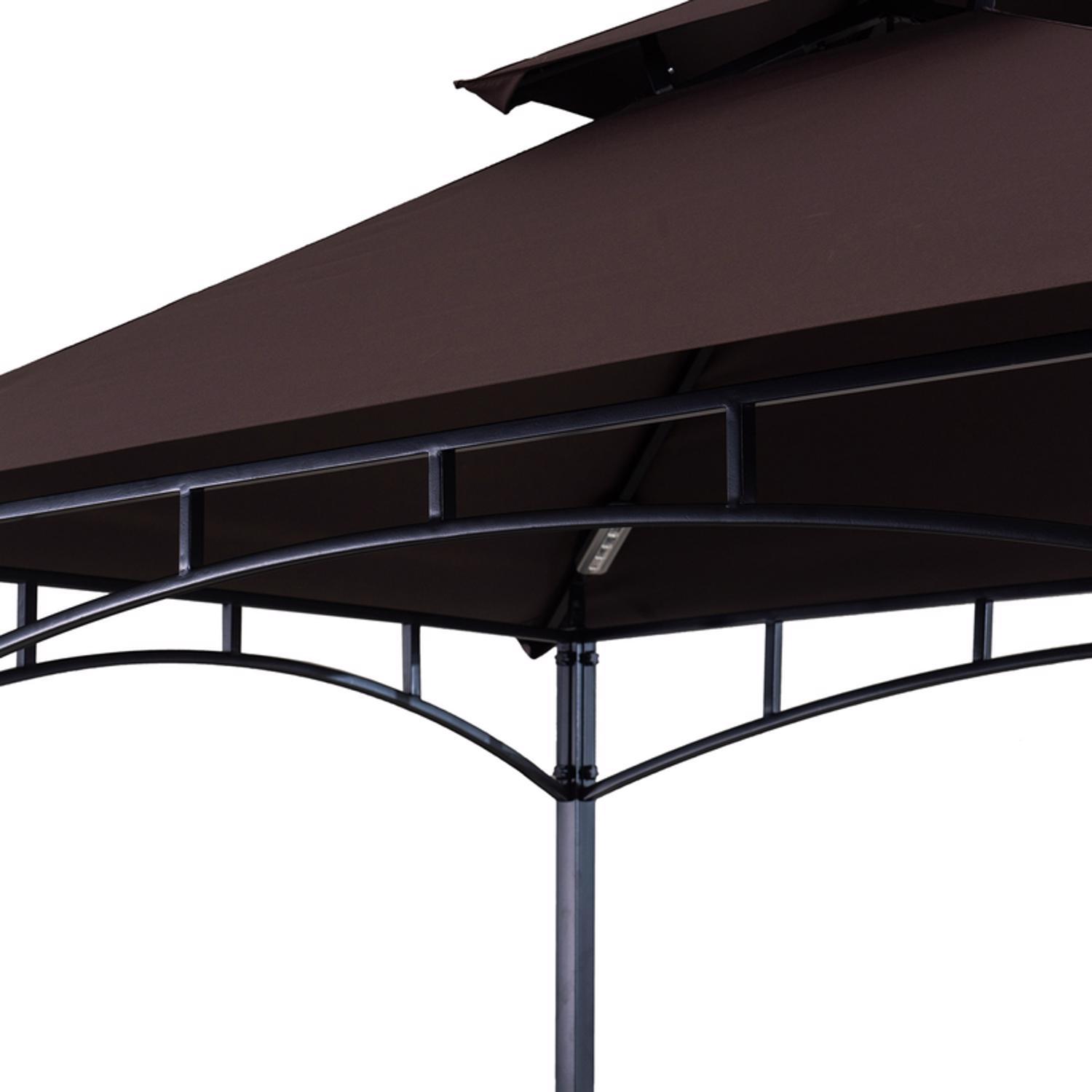 Living Accents Fabric Soft Top Grill Gazebo 8 ft. H X 5 ft. W