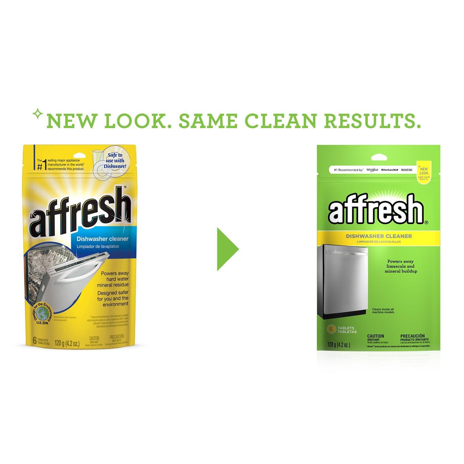 Affresh Lemon Scent Tablet Dishwasher Cleaner and Freshener 4.2 oz 6 pk