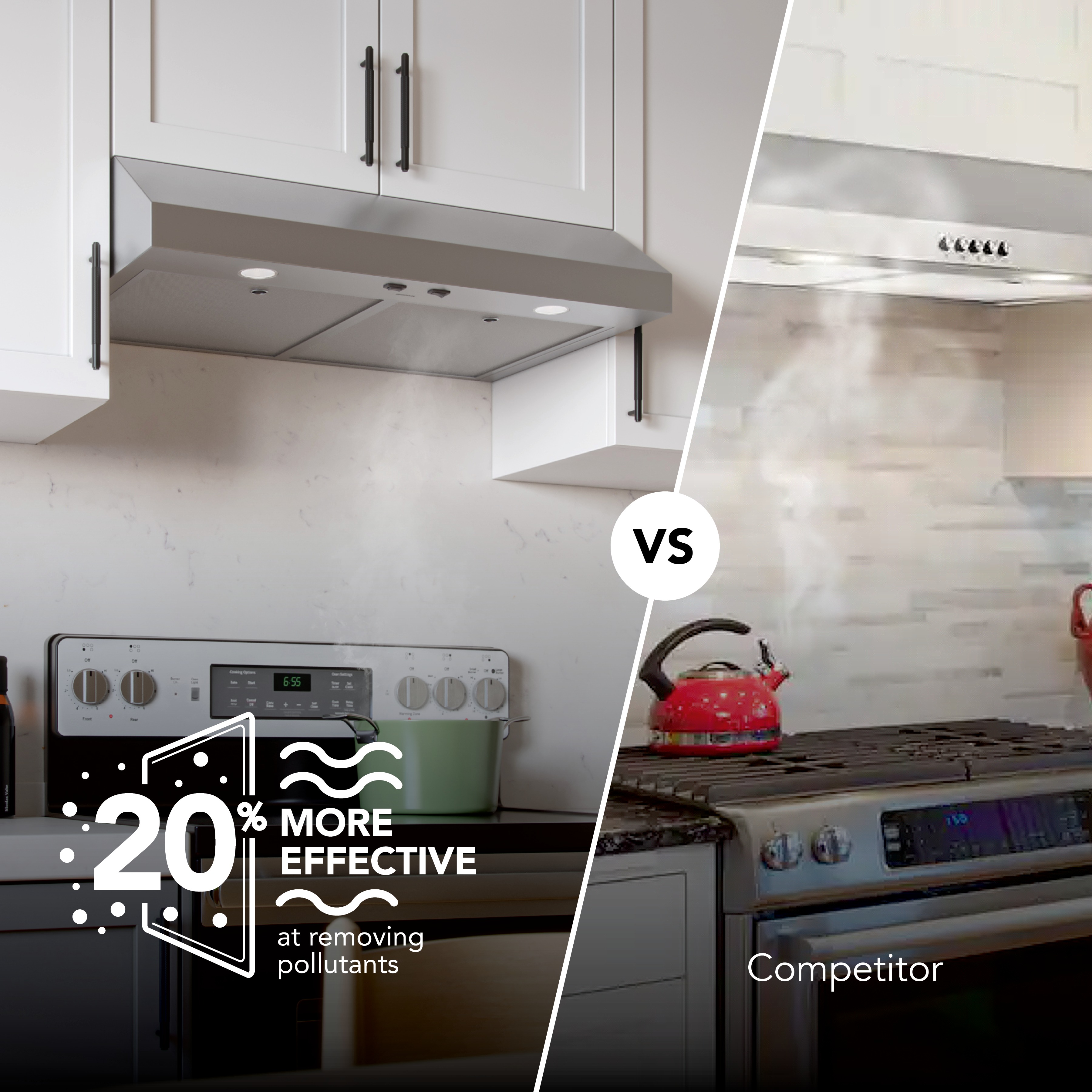 Broan NuTone Glacier 36-in. 350 MAX Blower CFM 1.5 Sones Stainless Steel Range Hood