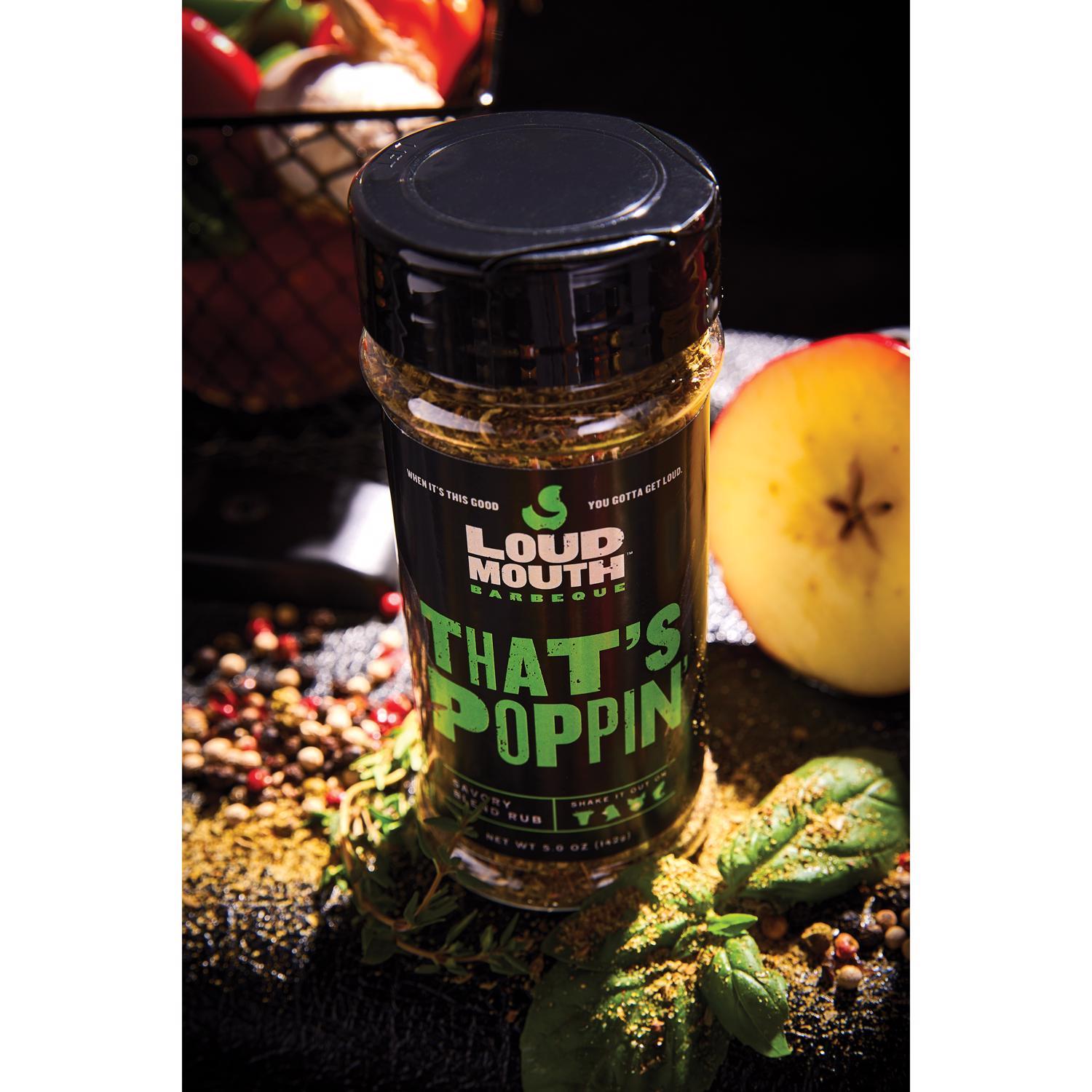 Loud Mouth THAT'S POPPIN' Savory Blend BBQ Rub 5 oz