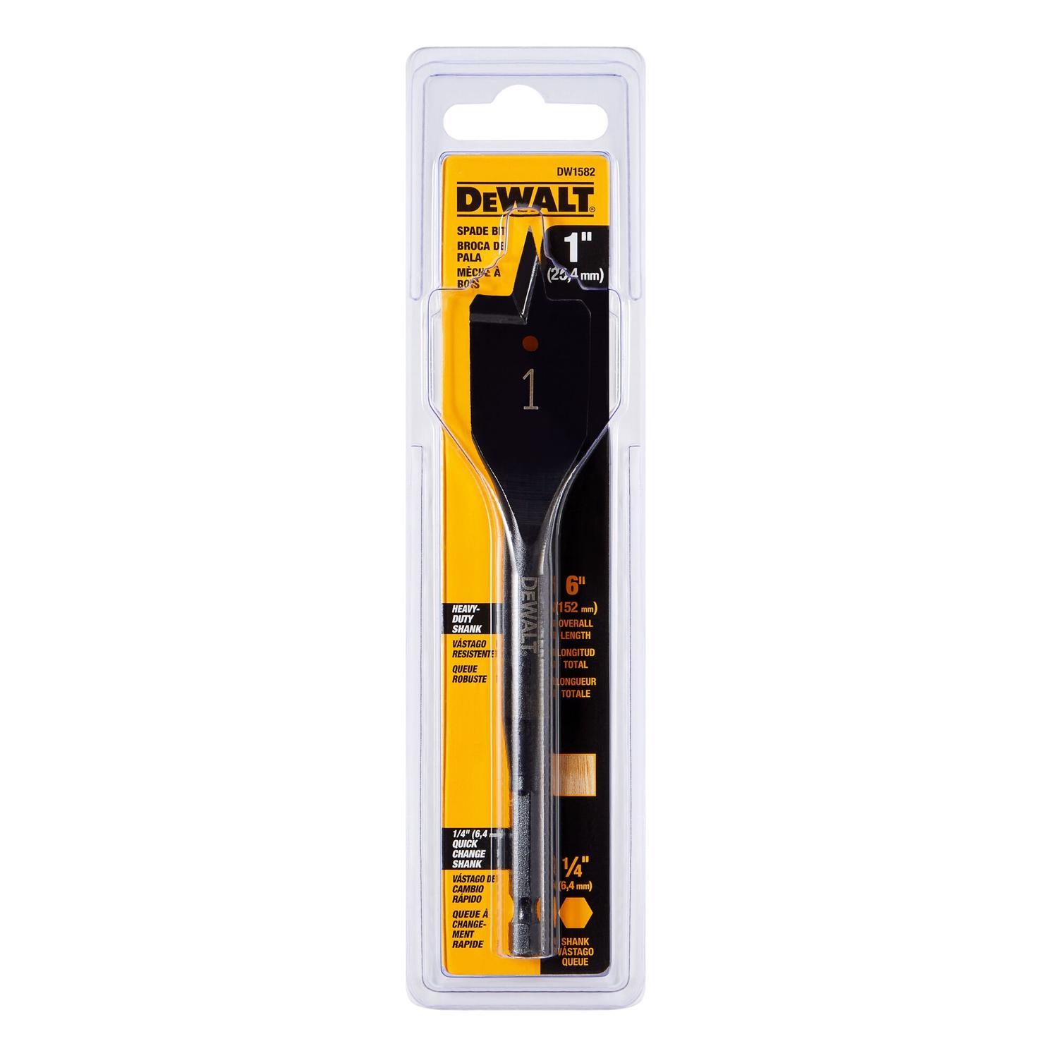 DEWALT 1 in. X 6 in. L Carbon Steel Spade Bit Hex Shank 1 pk