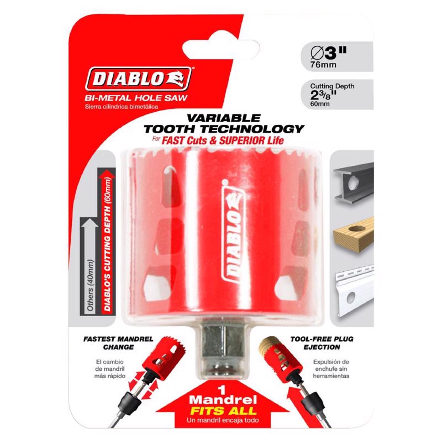 Diablo Snap-Lock Plus 2-3/4 in. Bi-Metal Hole Saw 1 pc