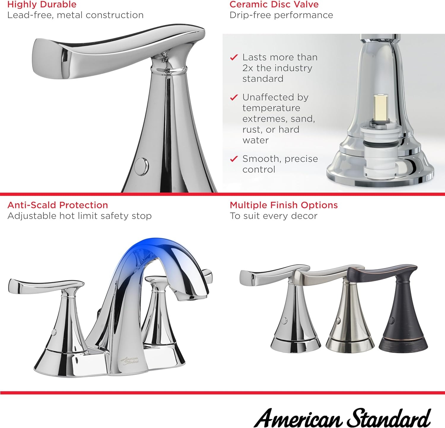 Chatfield 4" Centerset 2-Handle Bathroom Faucet 1.2 GPM with Lever Handles Legacy Bronze