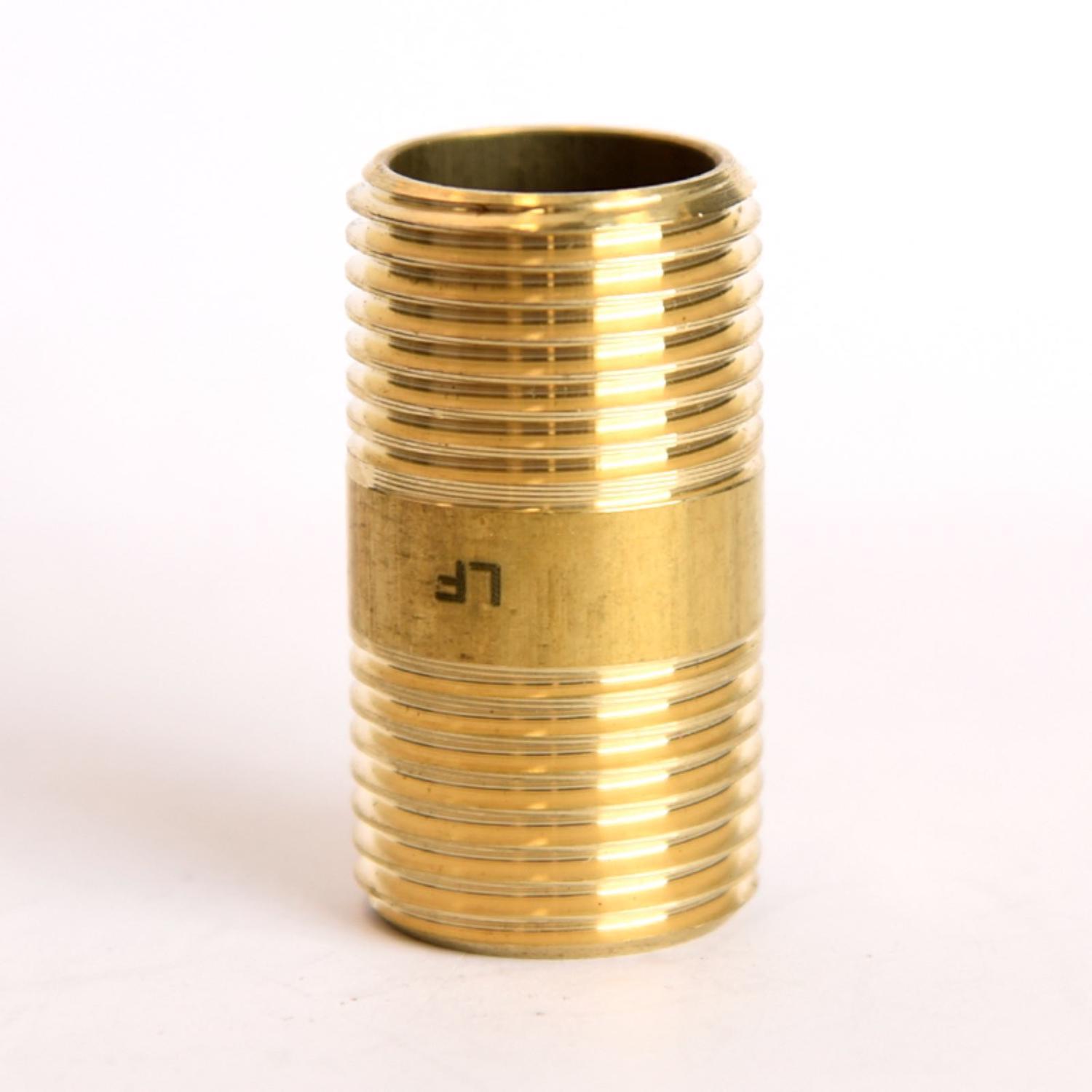 ATC 1/2 in. MPT 1/2 in. D MPT Yellow Brass Nipple 1-1/2 in. L