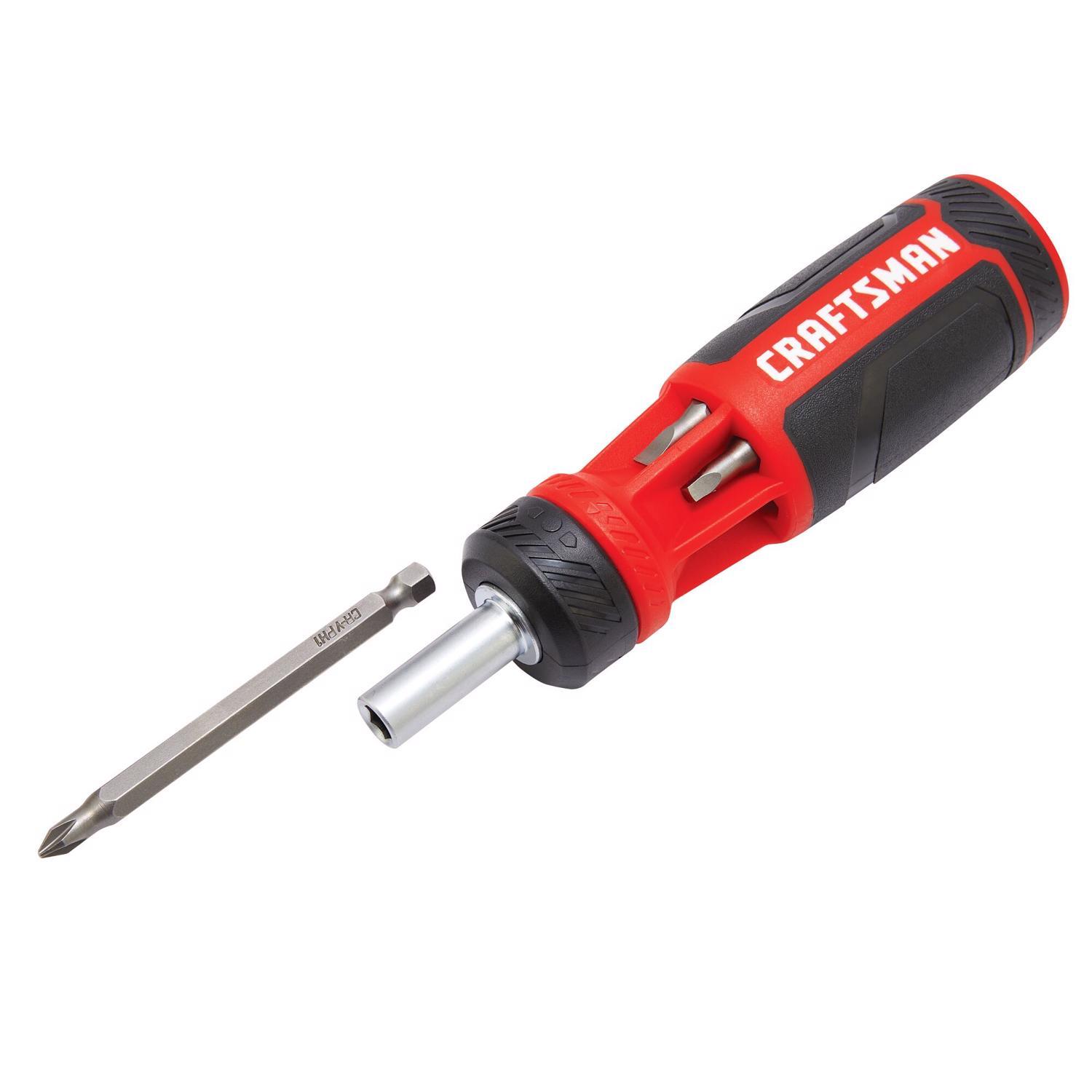 Craftsman Push-n-Pick Ratcheting Multi-Bit Screwdriver Kit 10.6 in. 7 pc