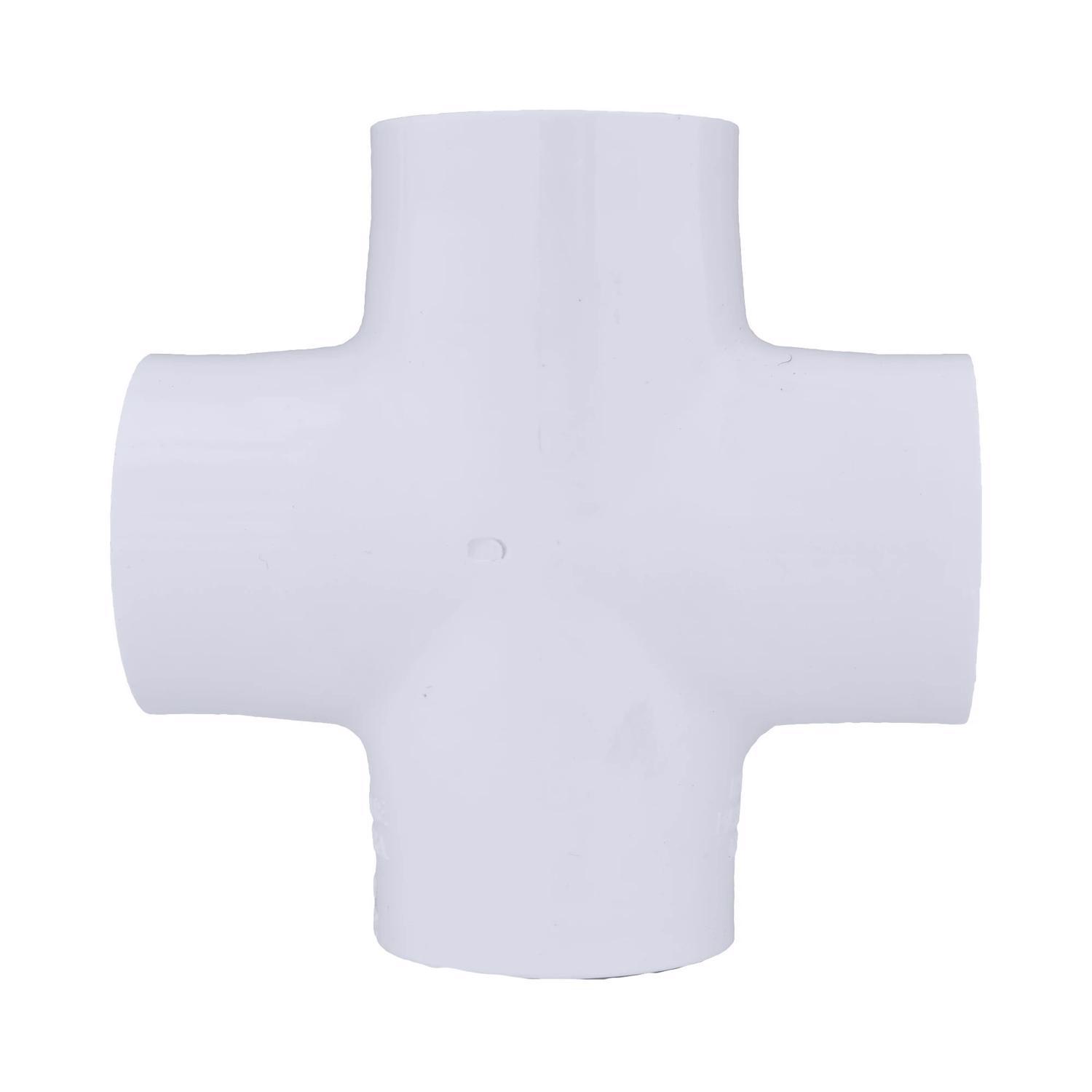 Charlotte Pipe Schedule 40 1-1/4 in. Slip X 1-1/4 in. D Slip PVC Cross 1 pk