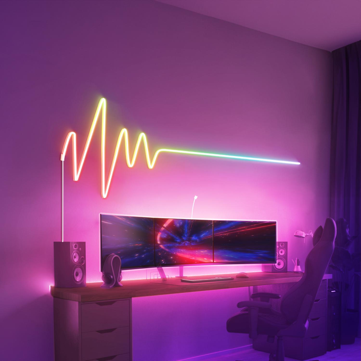 Feit 10 ft. L Color Changing Plug-In LED Rope Lights 1 pk