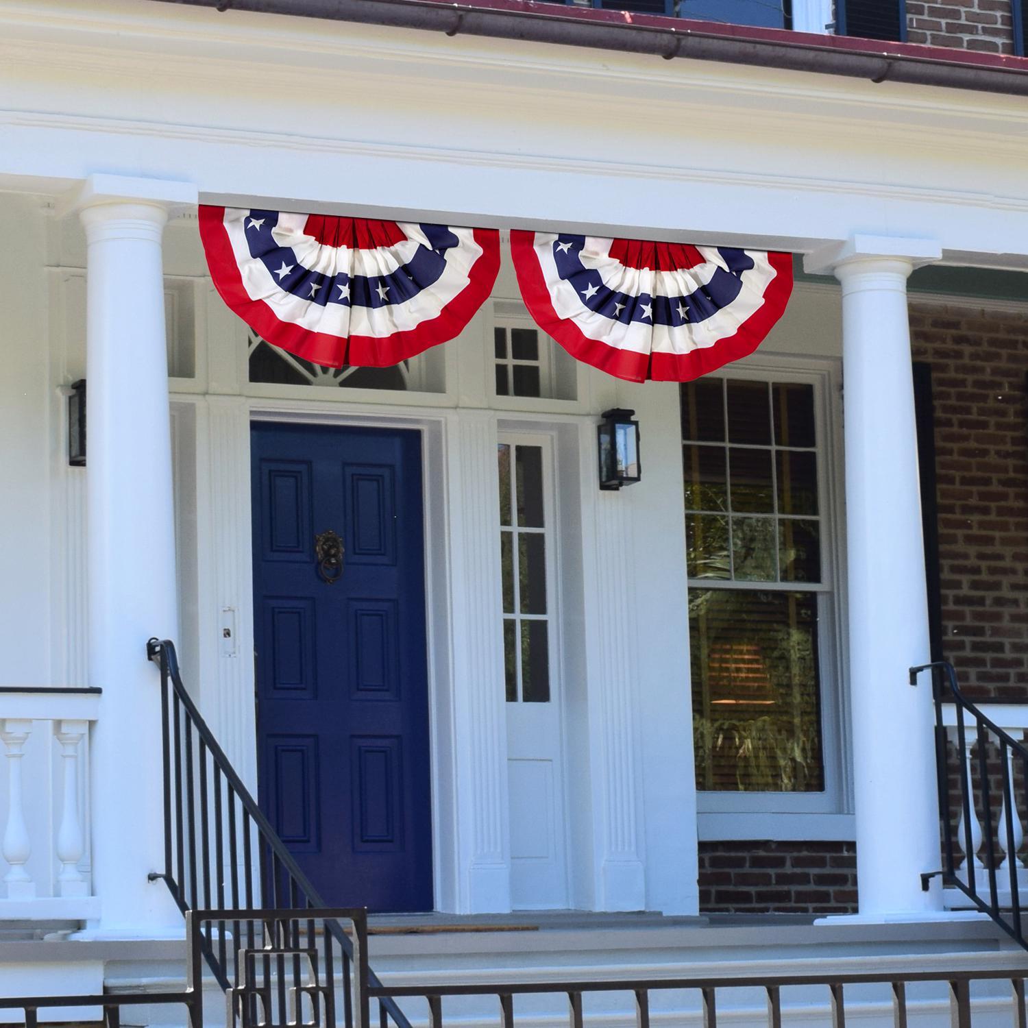 Valley Forge American Pleated Flag 18 in. H X 36 in. L