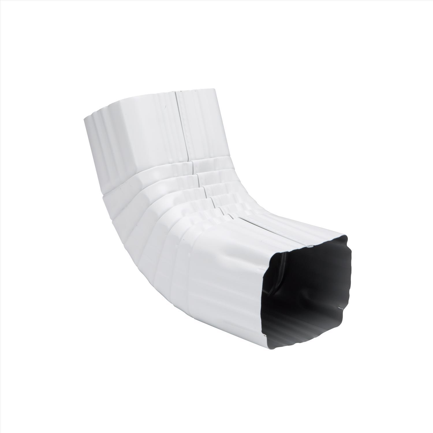 Amerimax 2.8 in. H X 4.18 in. W X 11.5 in. L White Aluminum A Gutter Elbow