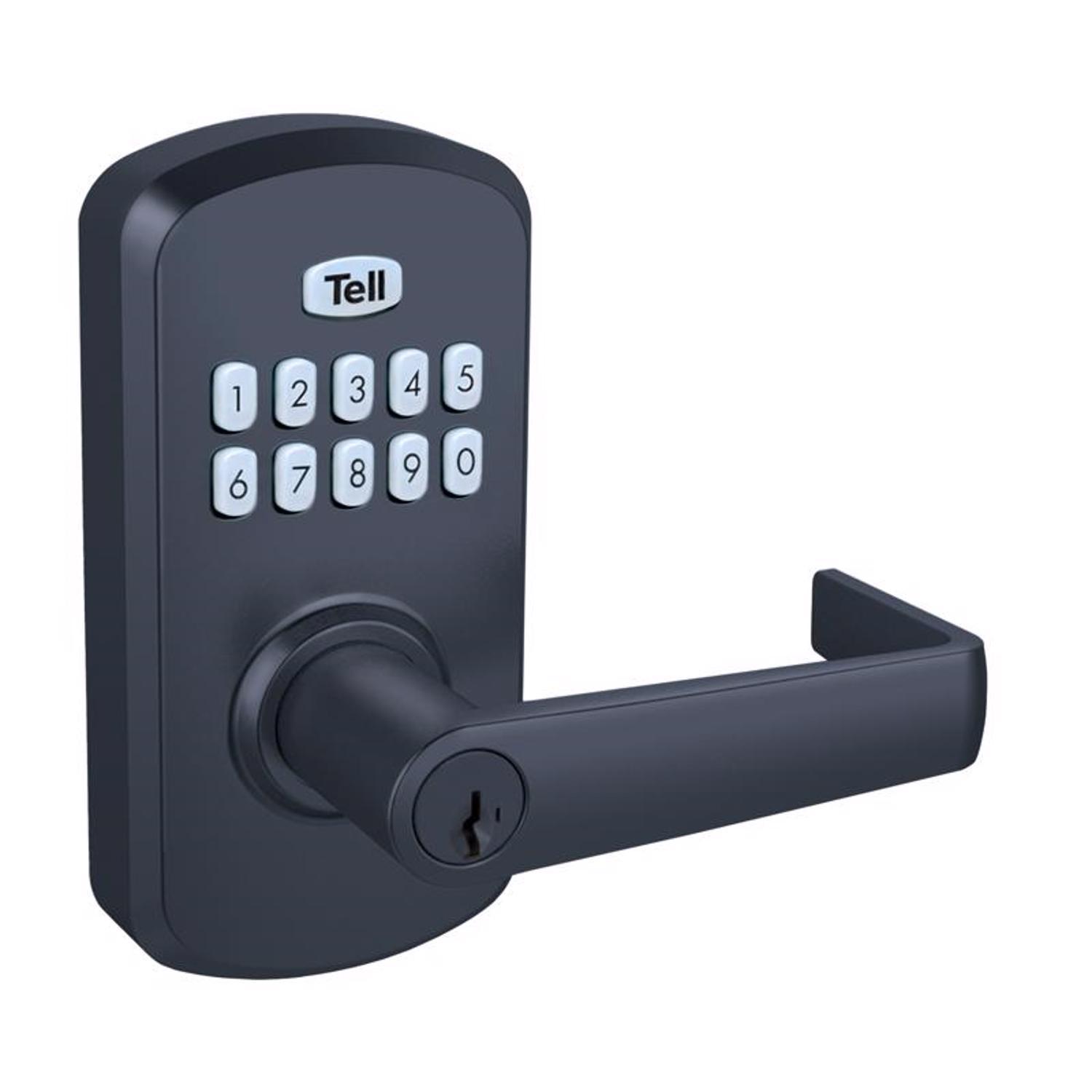 Tell Matte Black Steel Electronic Keypad Entry Lock