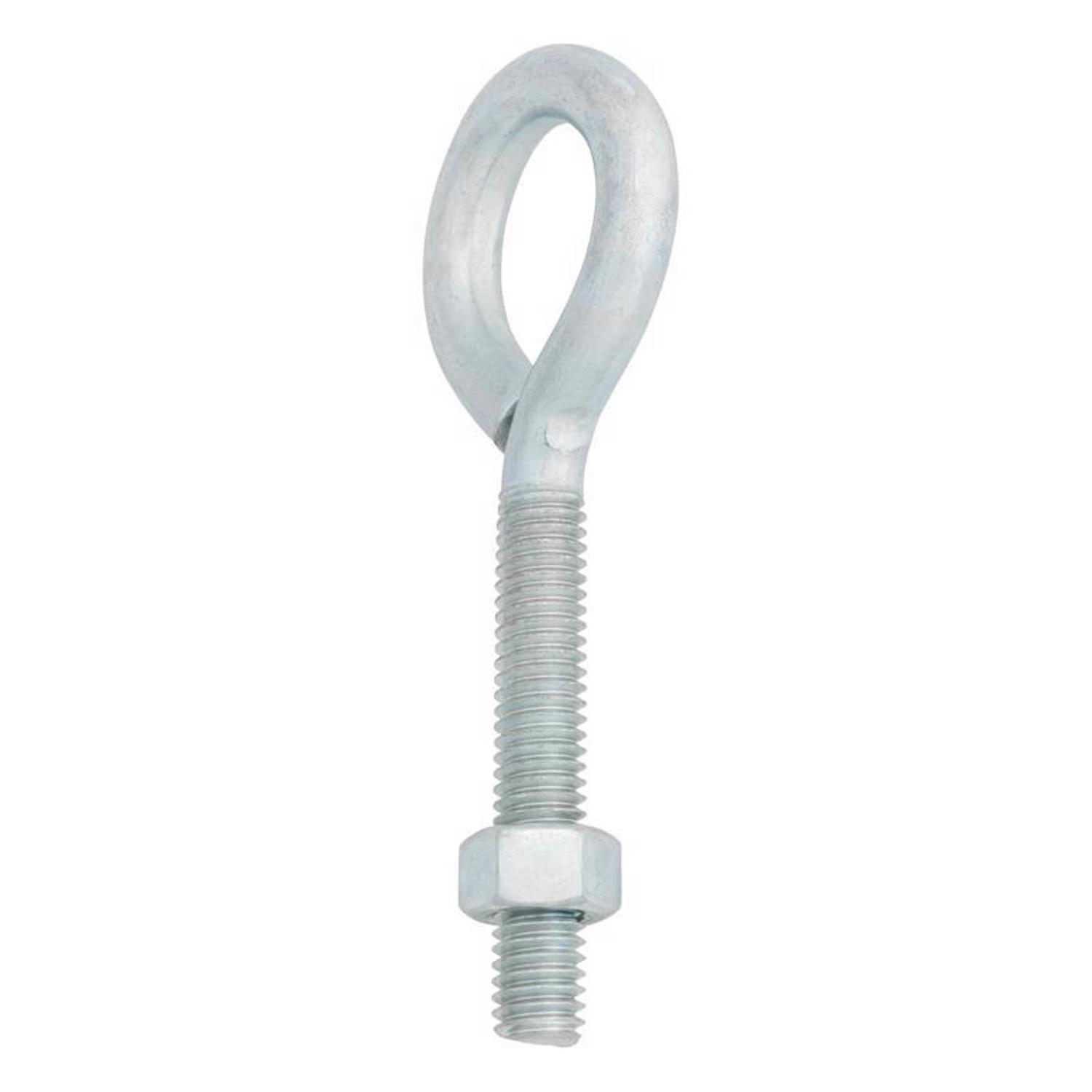 Hampton 3/8 in. X 4 in. L Zinc-Plated Steel Eyebolt with Nut Nut Included