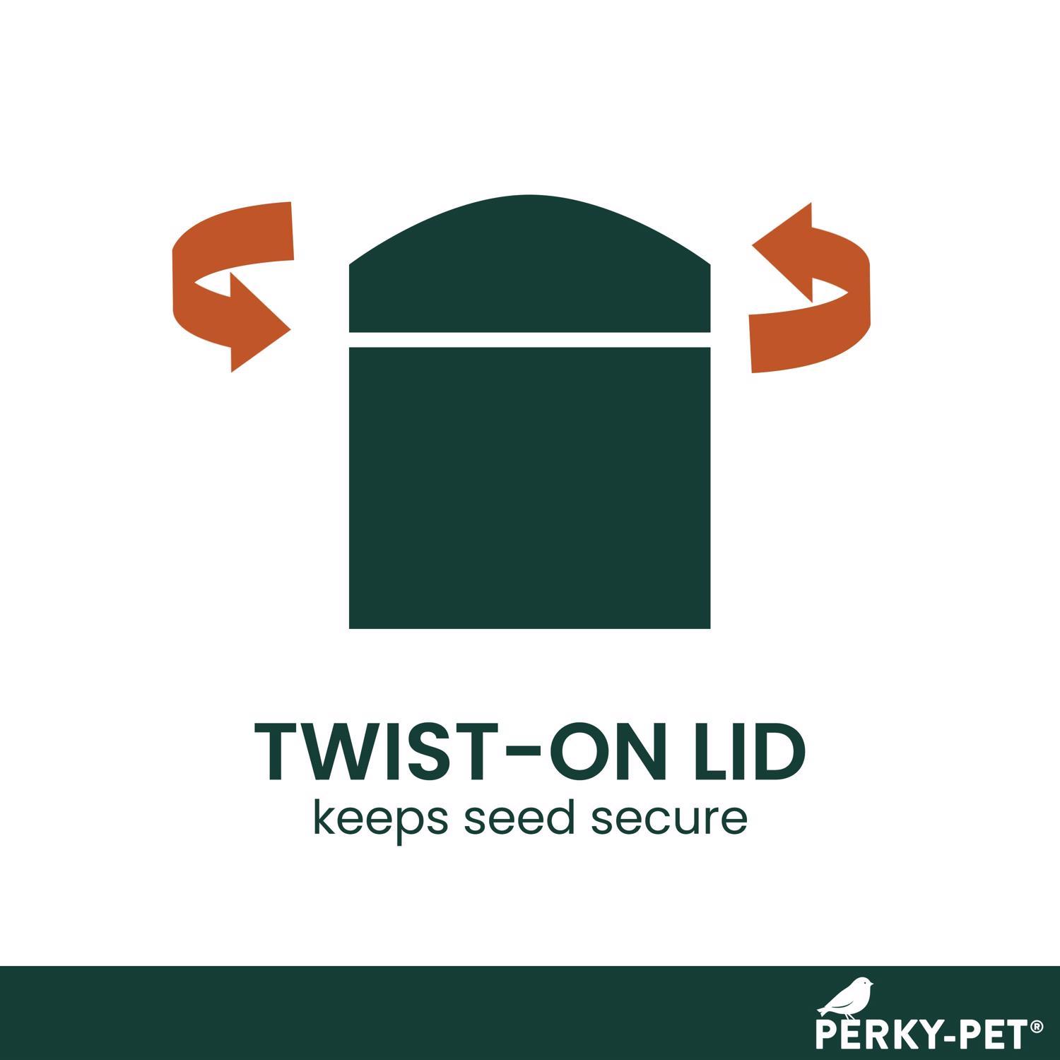 Perky-Pet Finch Plastic 2 in 1 Tube Bird Feeder 4 ports
