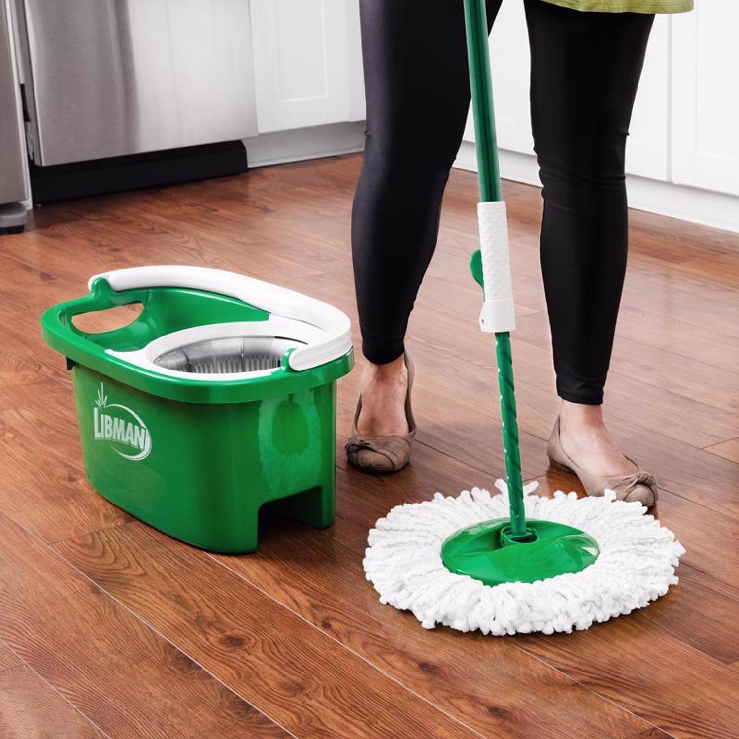 Libman Tornado 14 in. W Spin Mop with Bucket