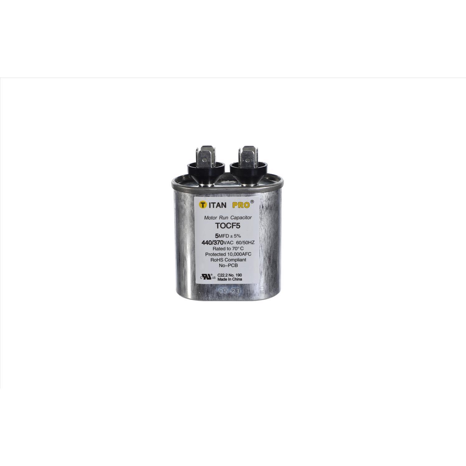Titan Pro 5 MFD 440 V Oval Run Capacitor